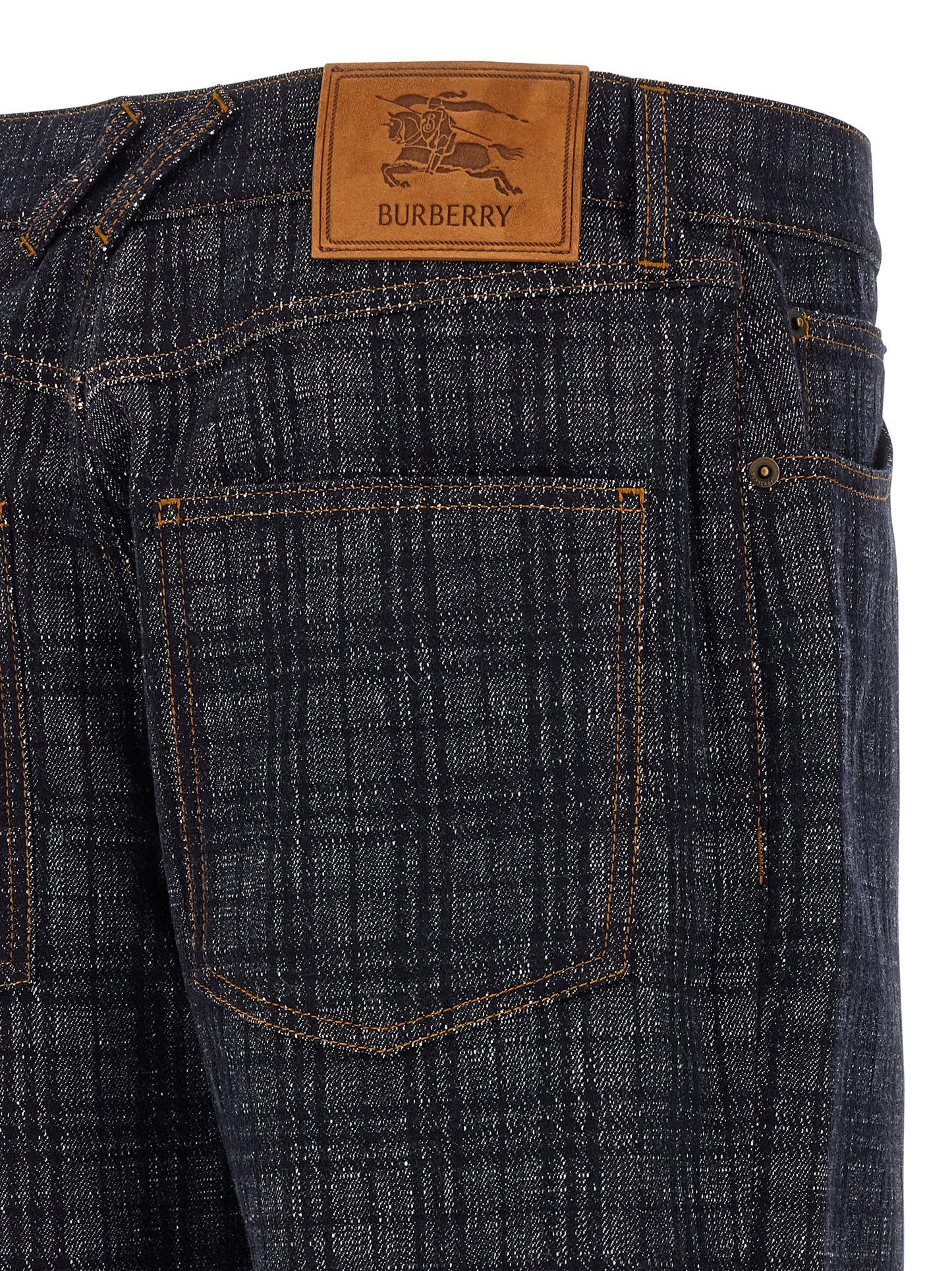 Burberry Blue Cotton Straight-Leg Jeans