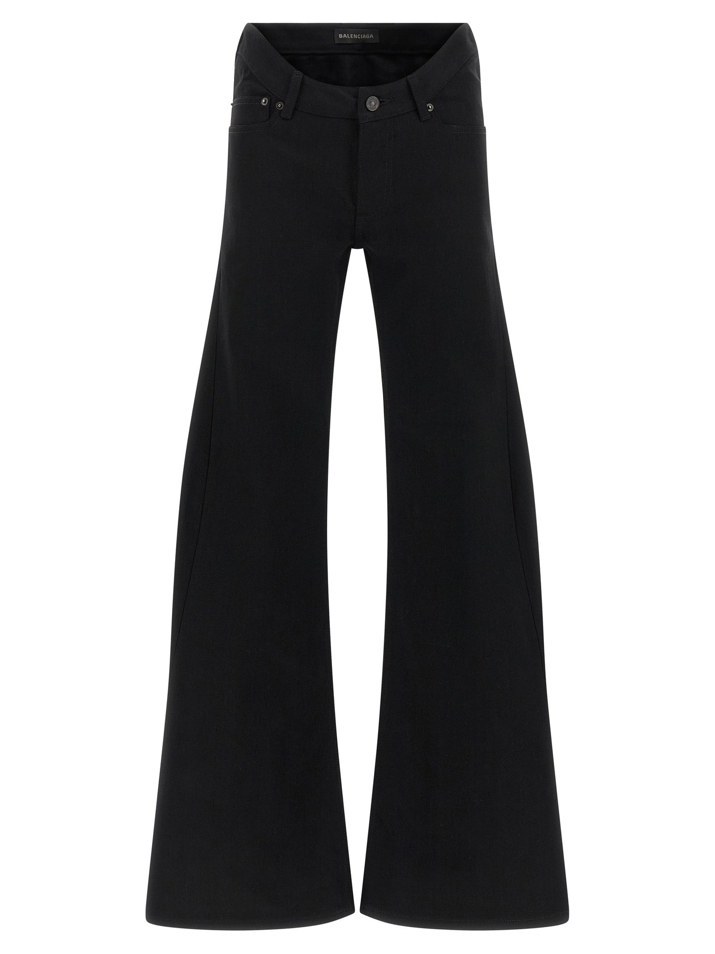 Balenciaga Black Cotton Flared Jeans