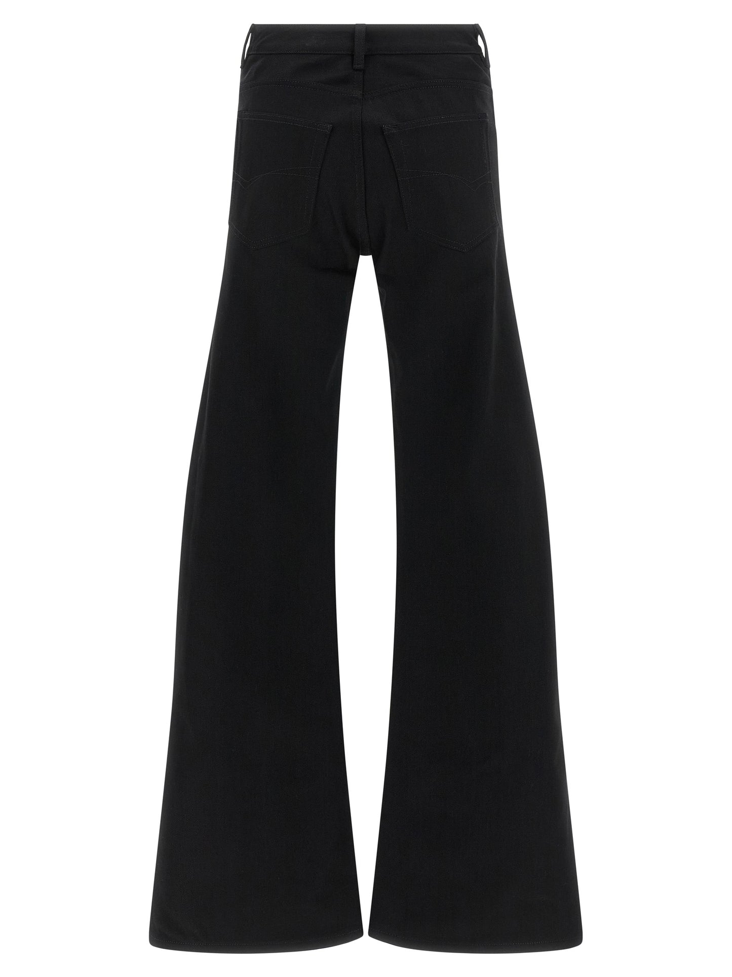 Balenciaga Black Cotton Flared Jeans