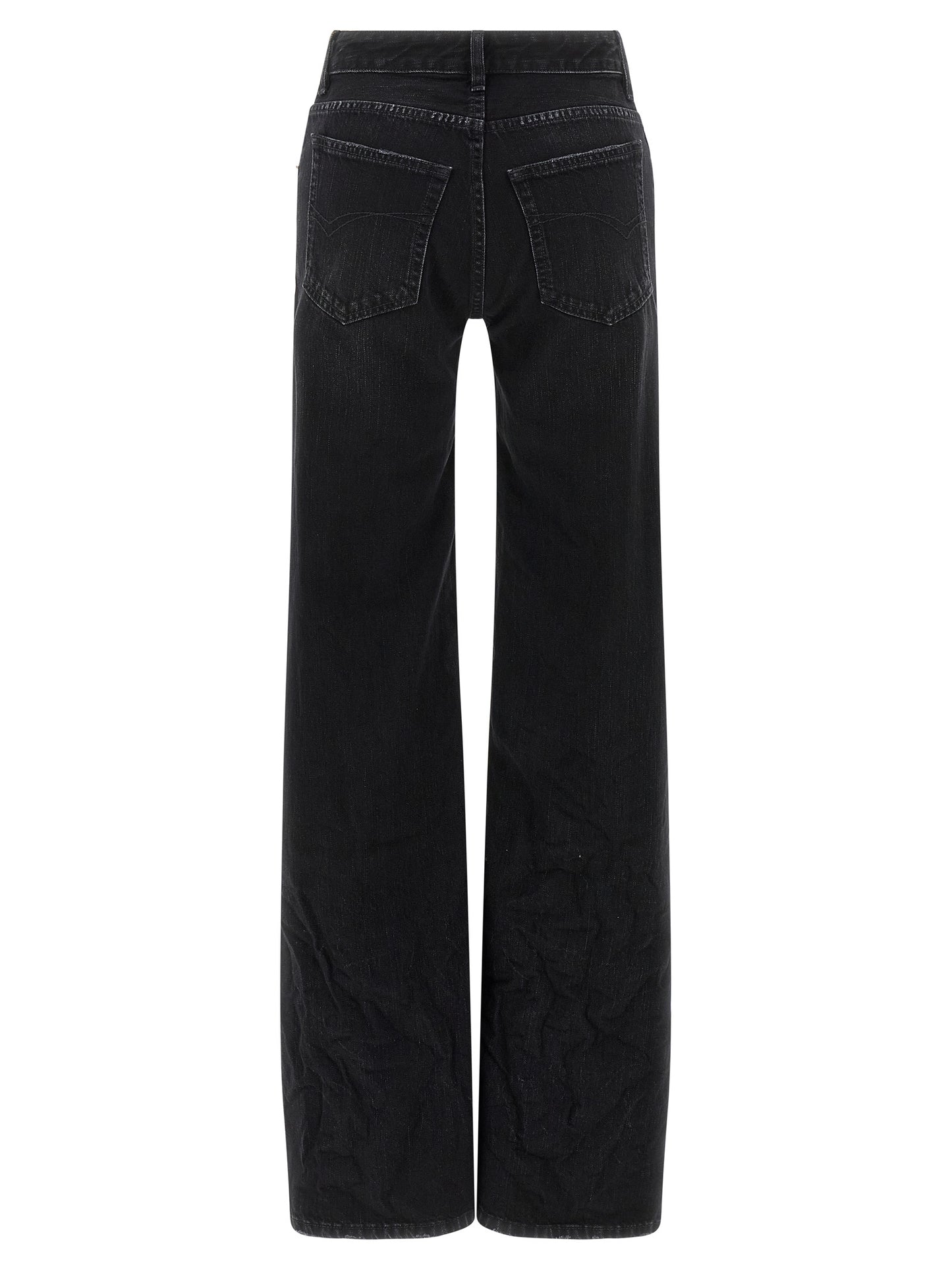 Balenciaga Black Cotton Flared Jeans
