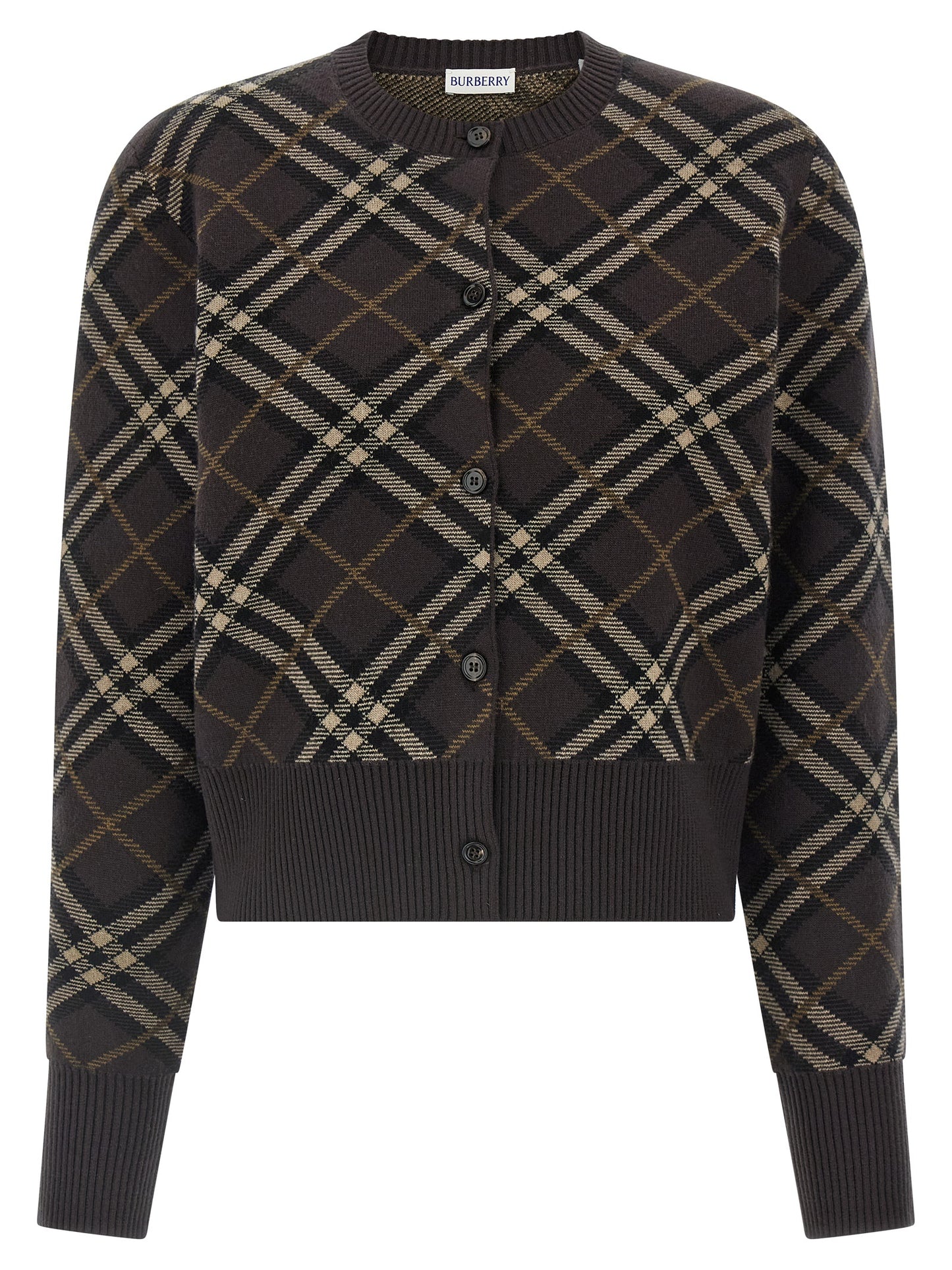 Burberry Brown Wool Cardigan