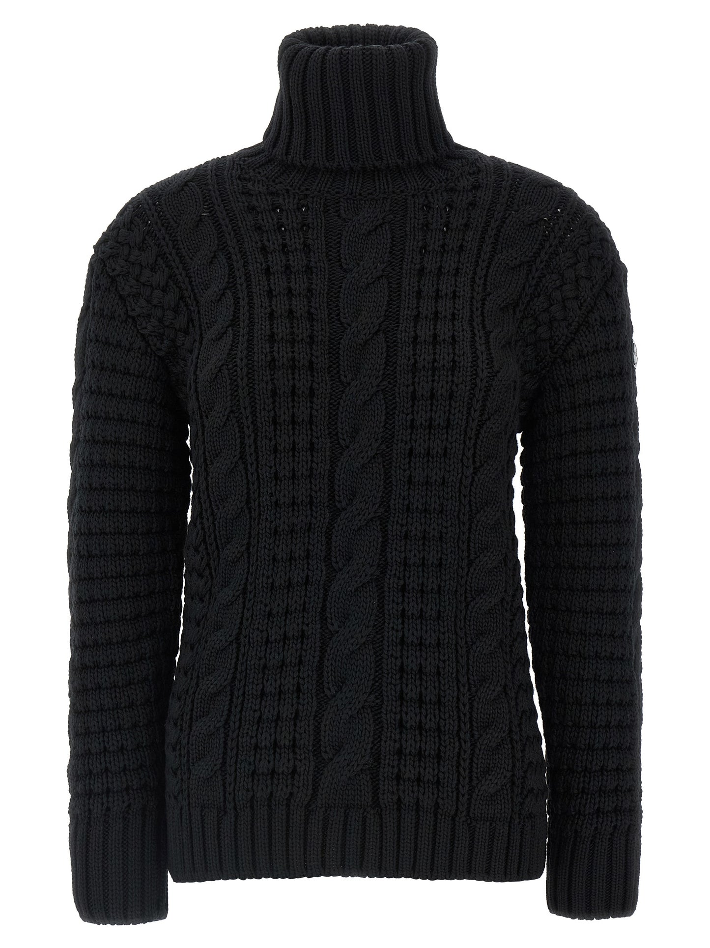 MONCLER GENIUS Black Virgin Wool Cardigan
