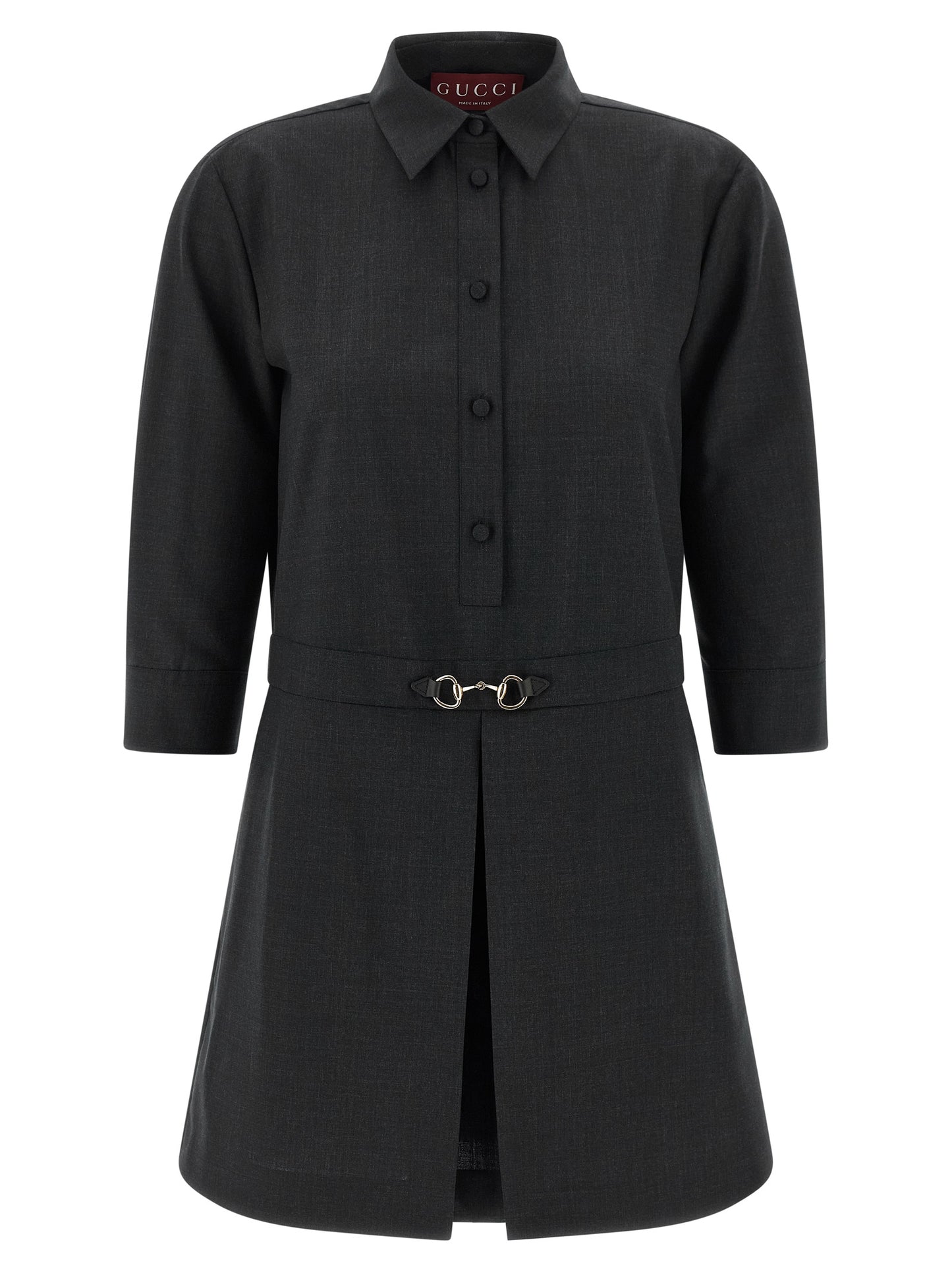 Gucci Gray Wool Short Dress