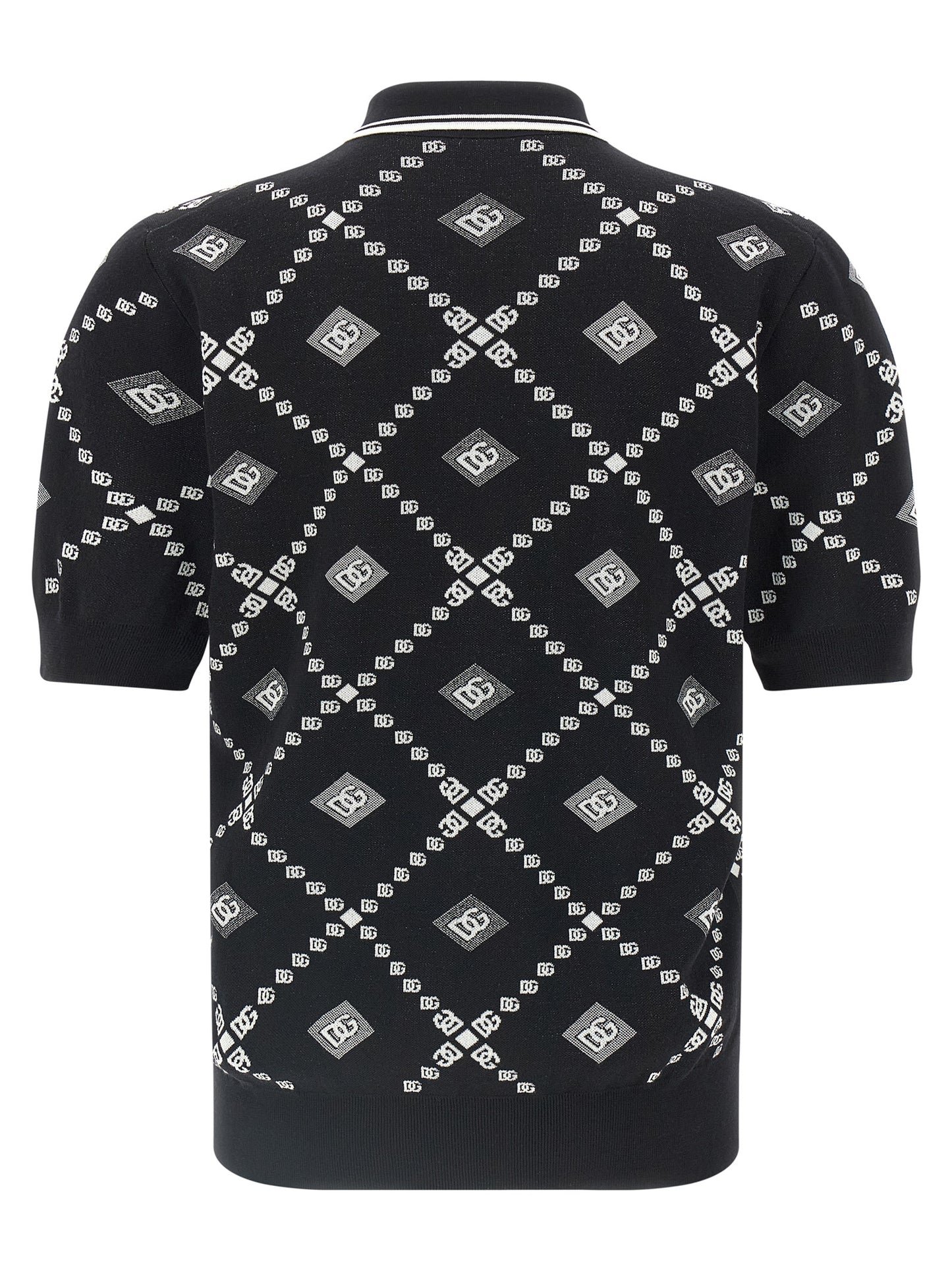 Dolce & Gabbana Bicolor Cashmere Polo Shirt