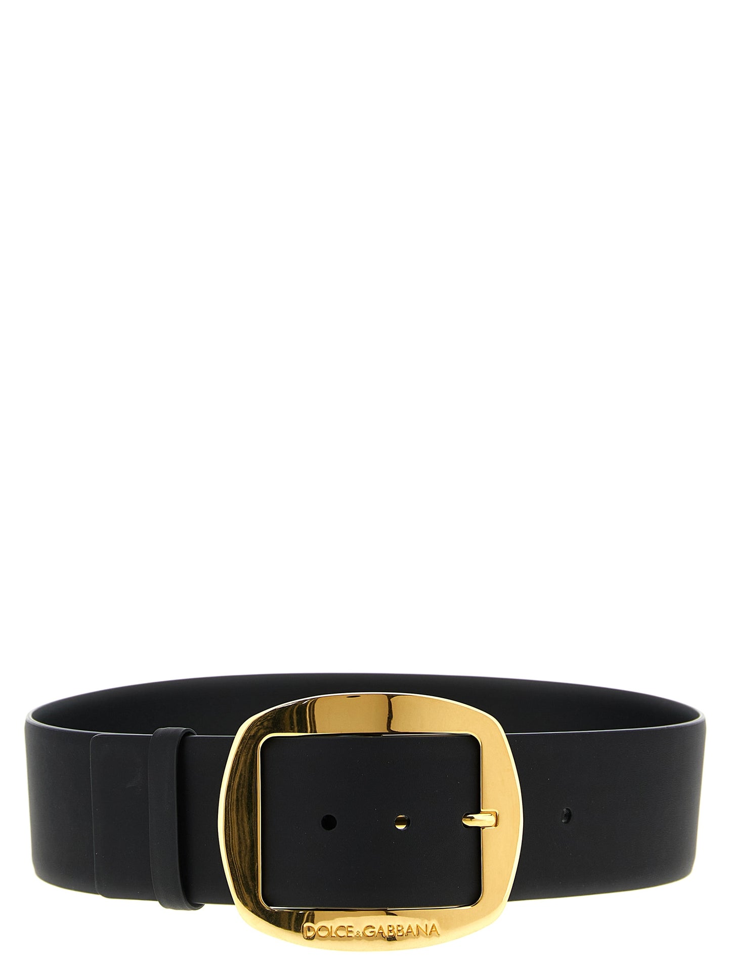 Dolce & Gabbana Black Calfskin Regular Belt