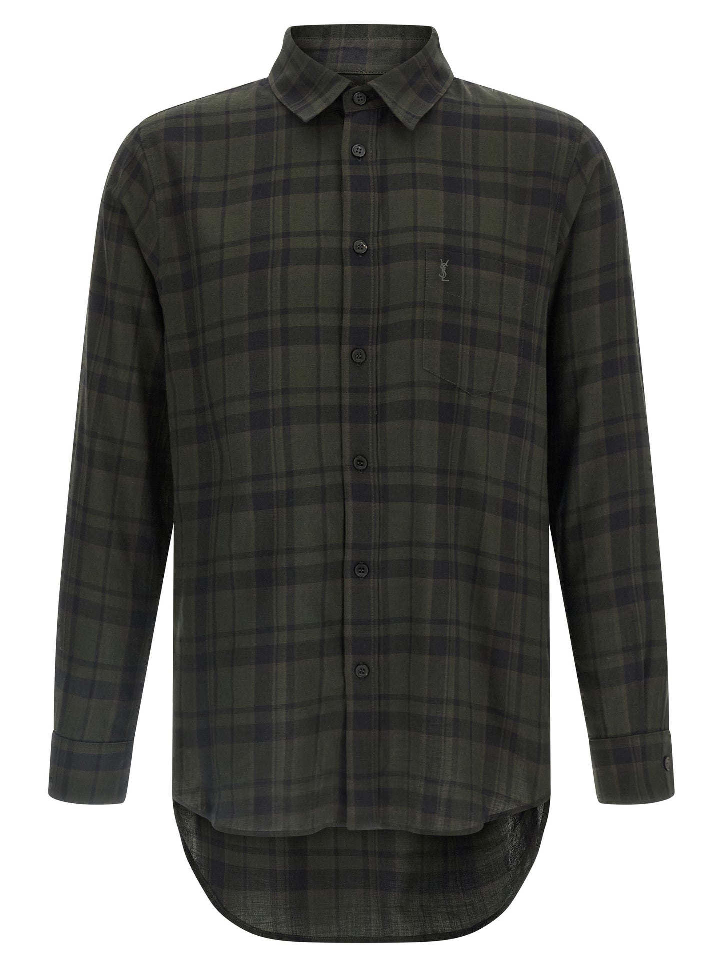 Saint Laurent Bicolor Cotton Blouse