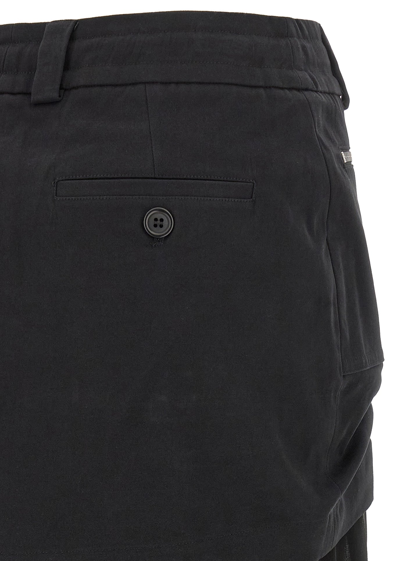 Dolce & Gabbana Black Silk Midi Skirt