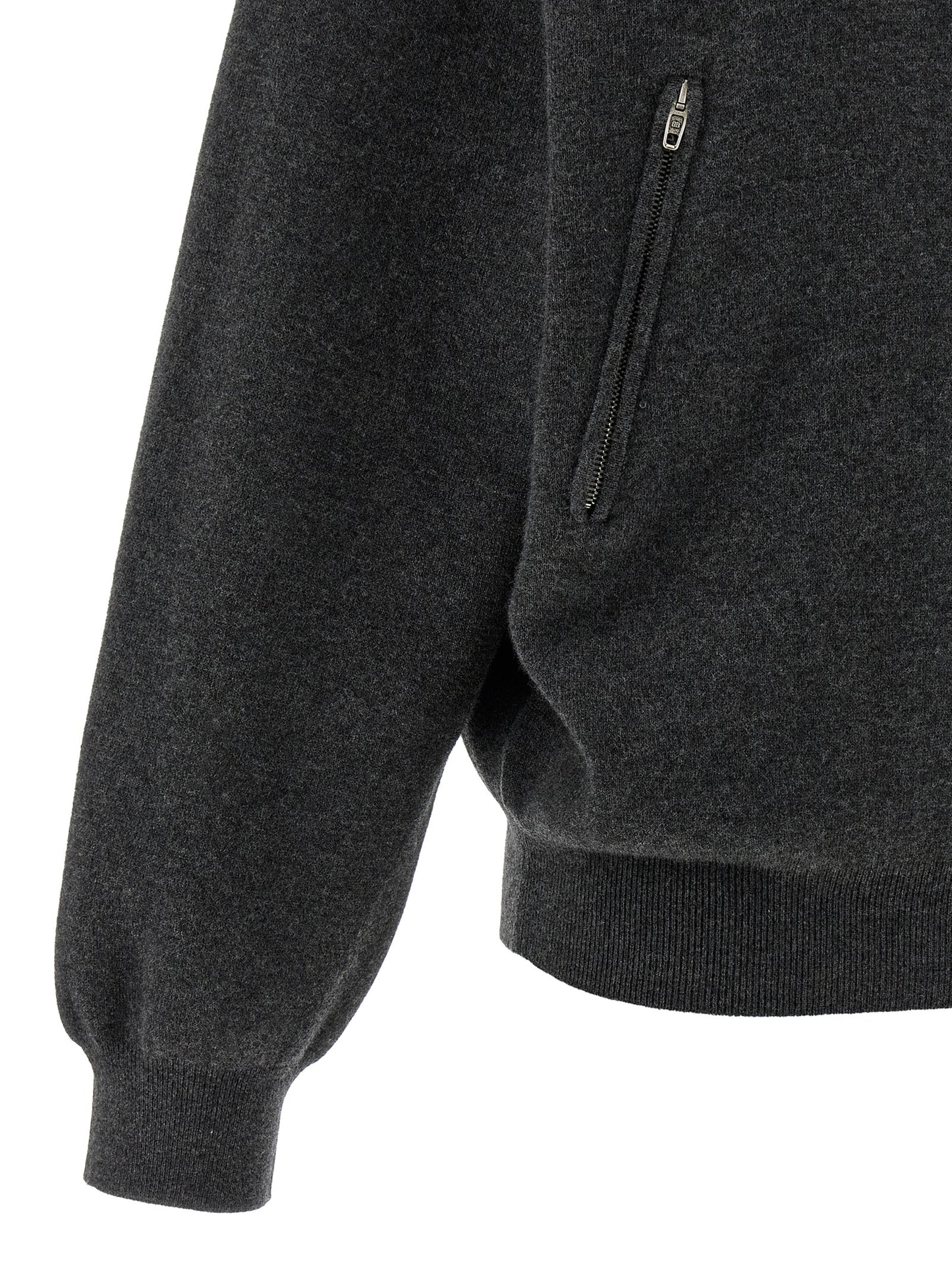 Balenciaga Gray Wool Cardigan