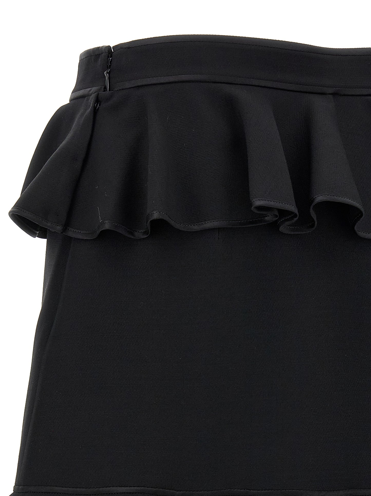 Valentino Garavani Black Virgin Wool Long Skirt