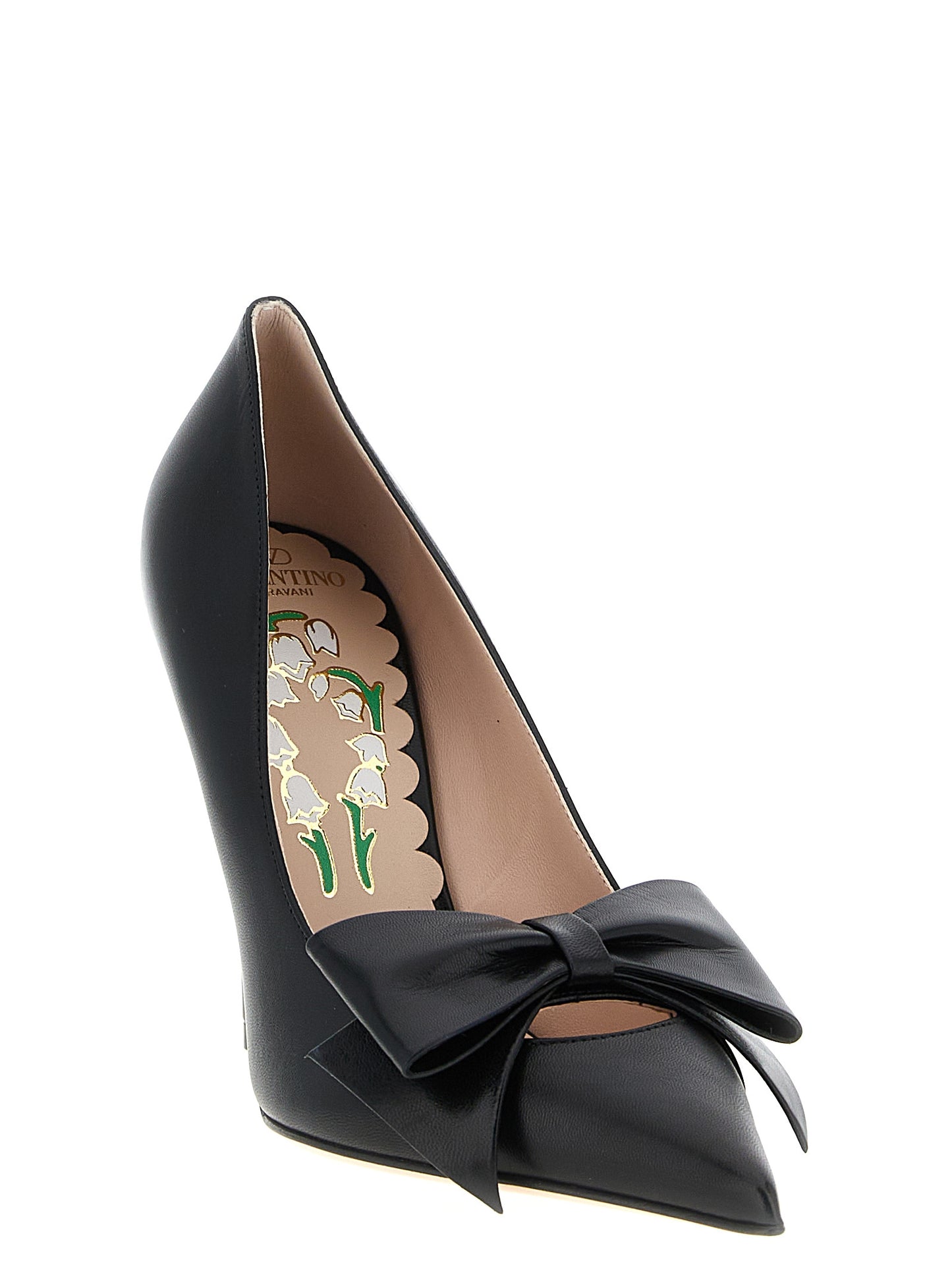 Valentino Garavani Black Calfskin High Heel Pumps