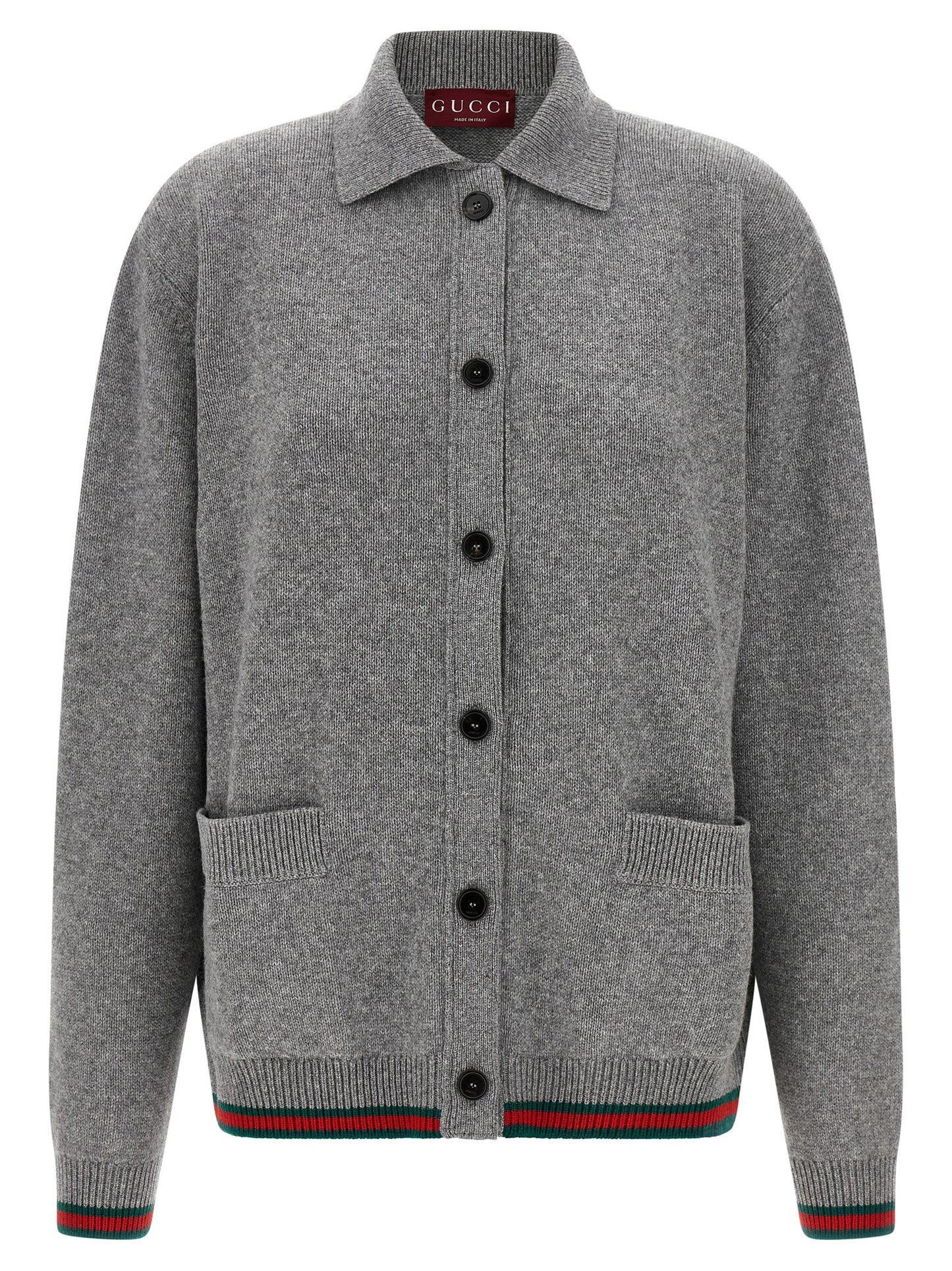 Gucci Gray Wool Cardigan