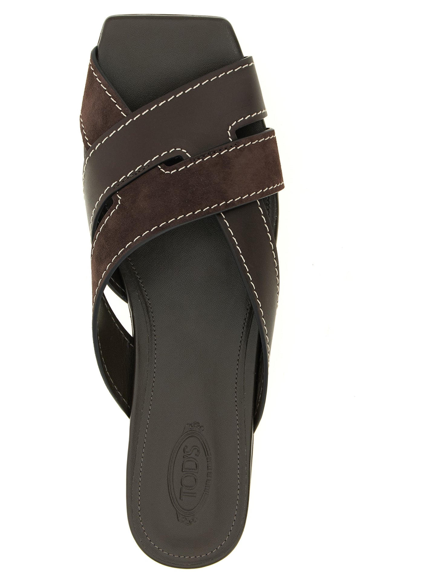 Tod's Brown Calfskin Slides