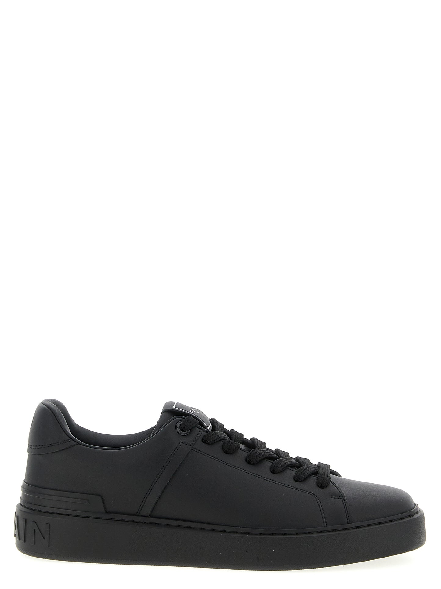 Balmain Black Calfskin Low Top Sneakers