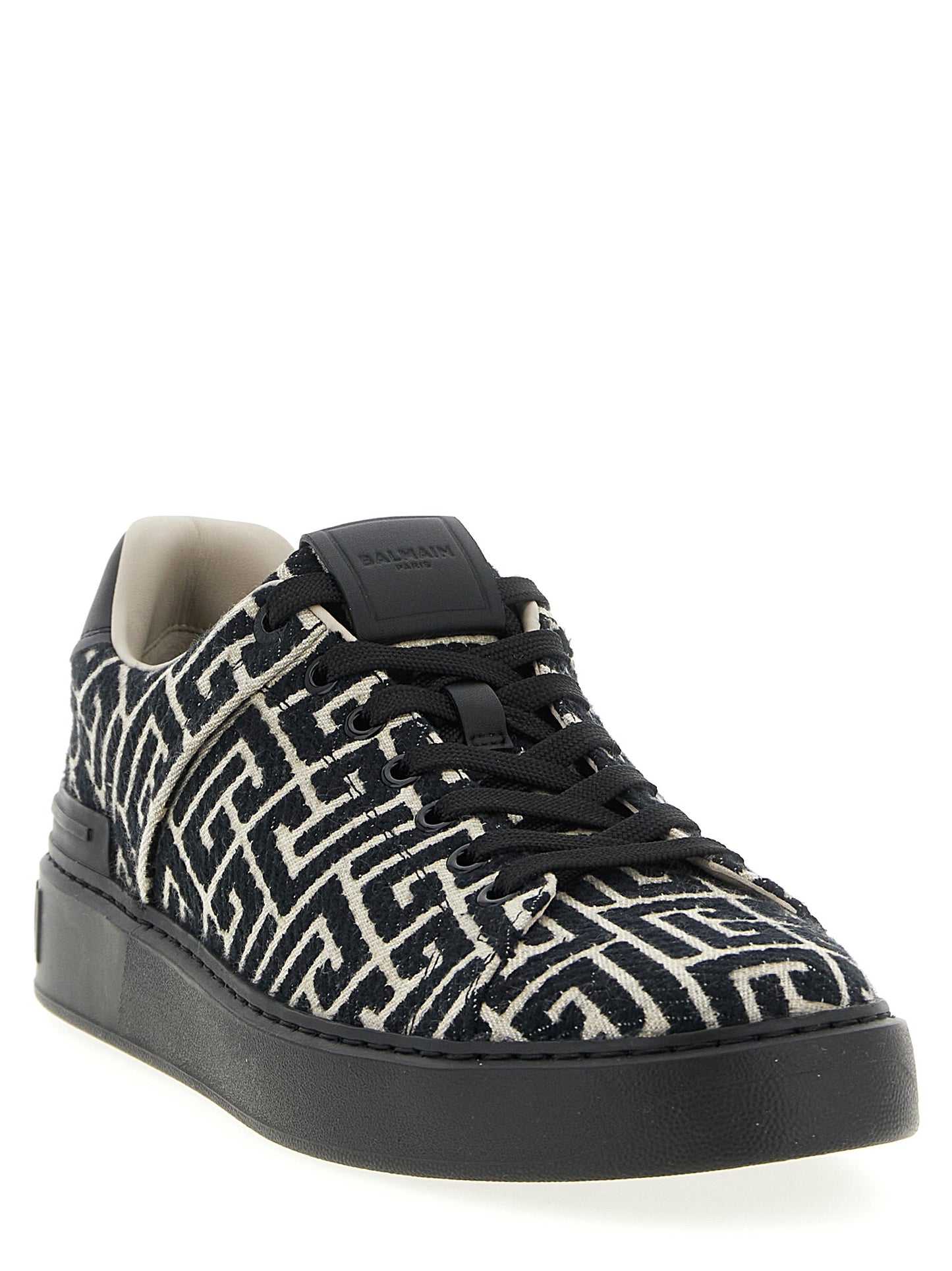 Balmain Black Cotton Sneakers