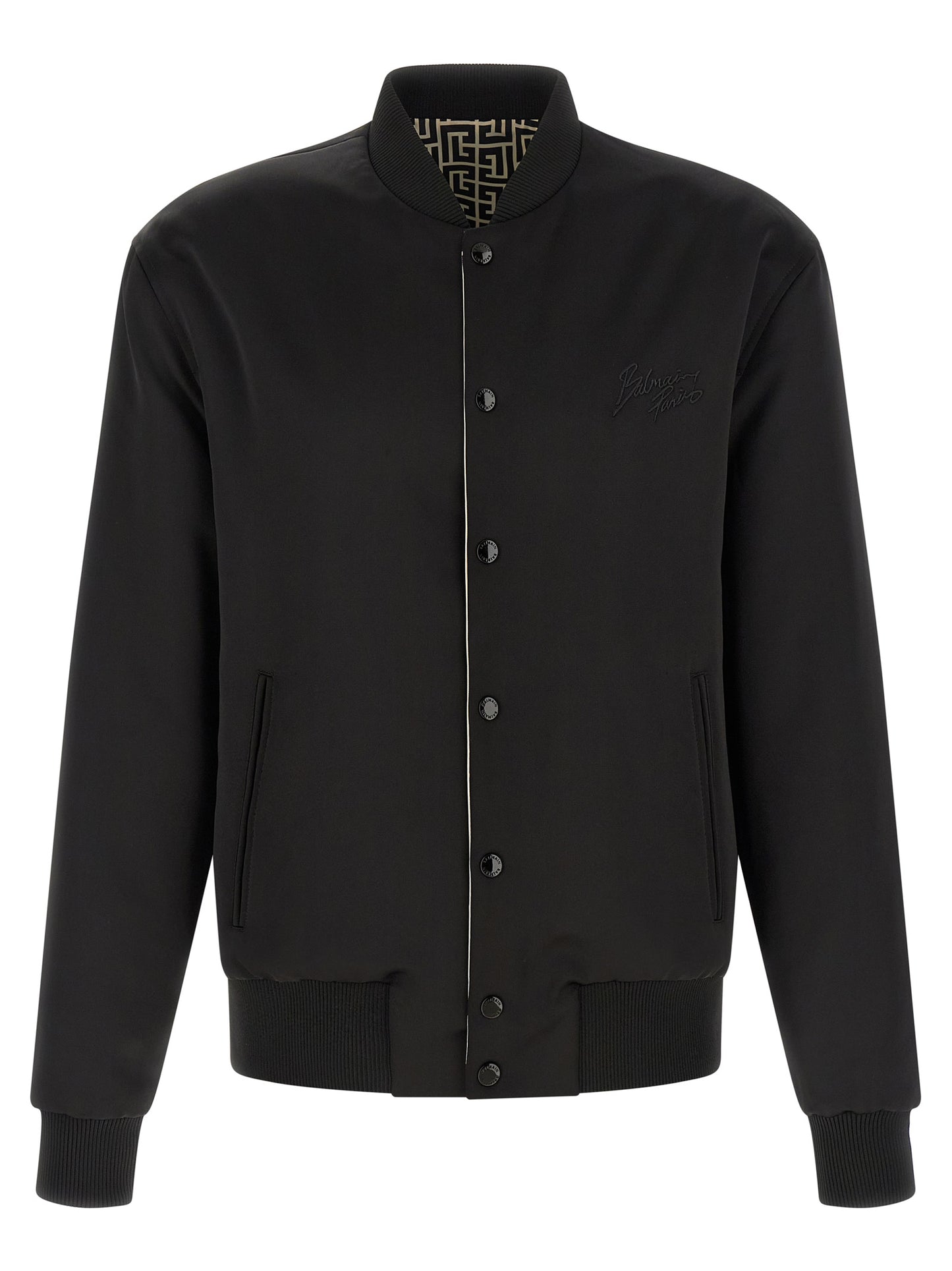 Balmain Black Polyamide Bomber