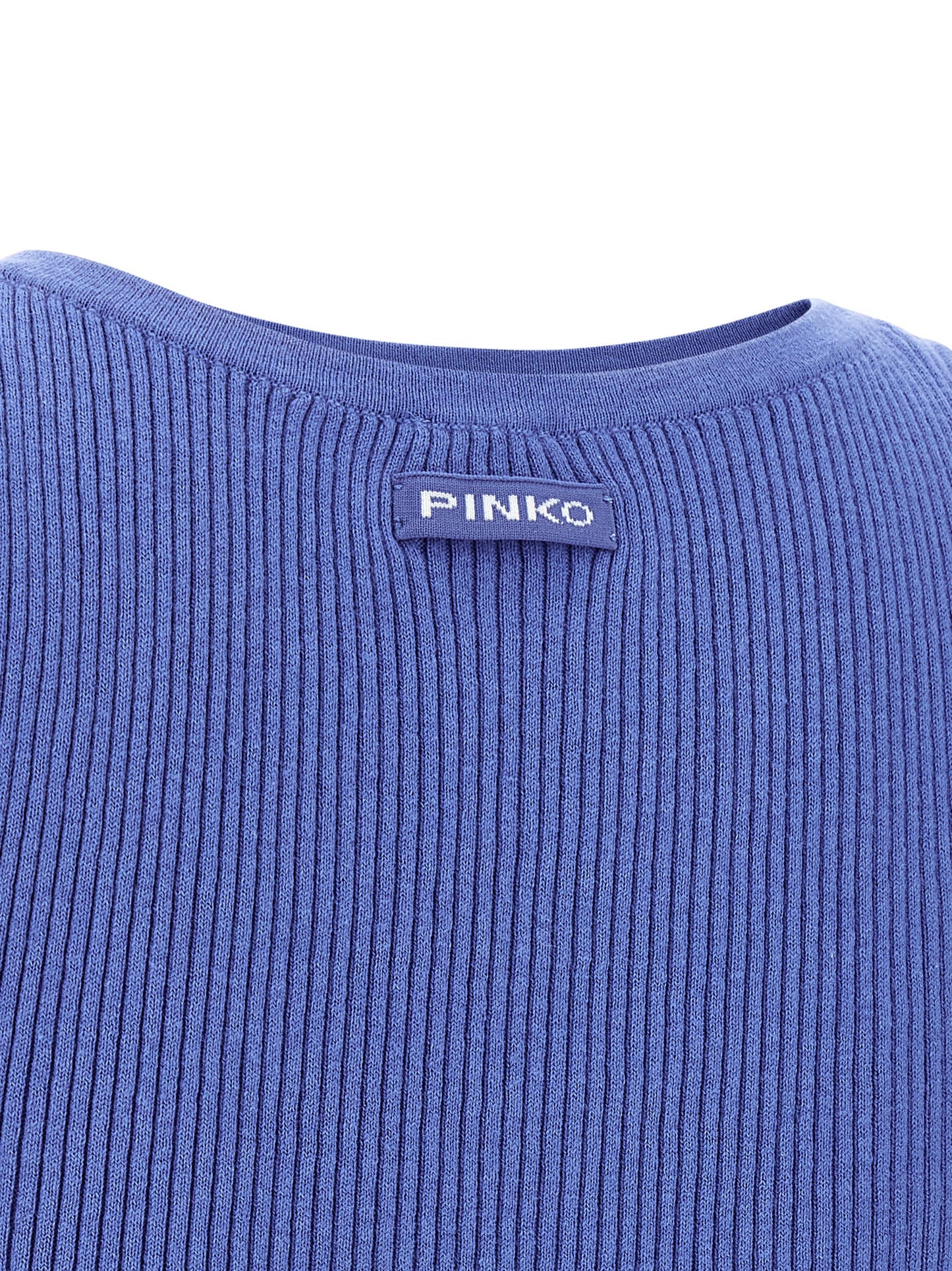 PINKO Blue Cotton Tank Tops