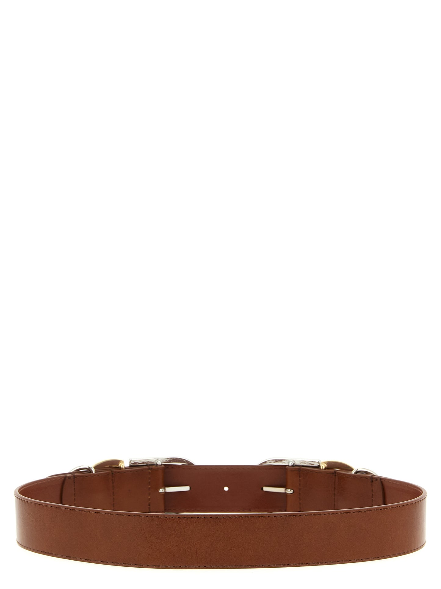 PINKO Brown Lamb Leather Regular Belt