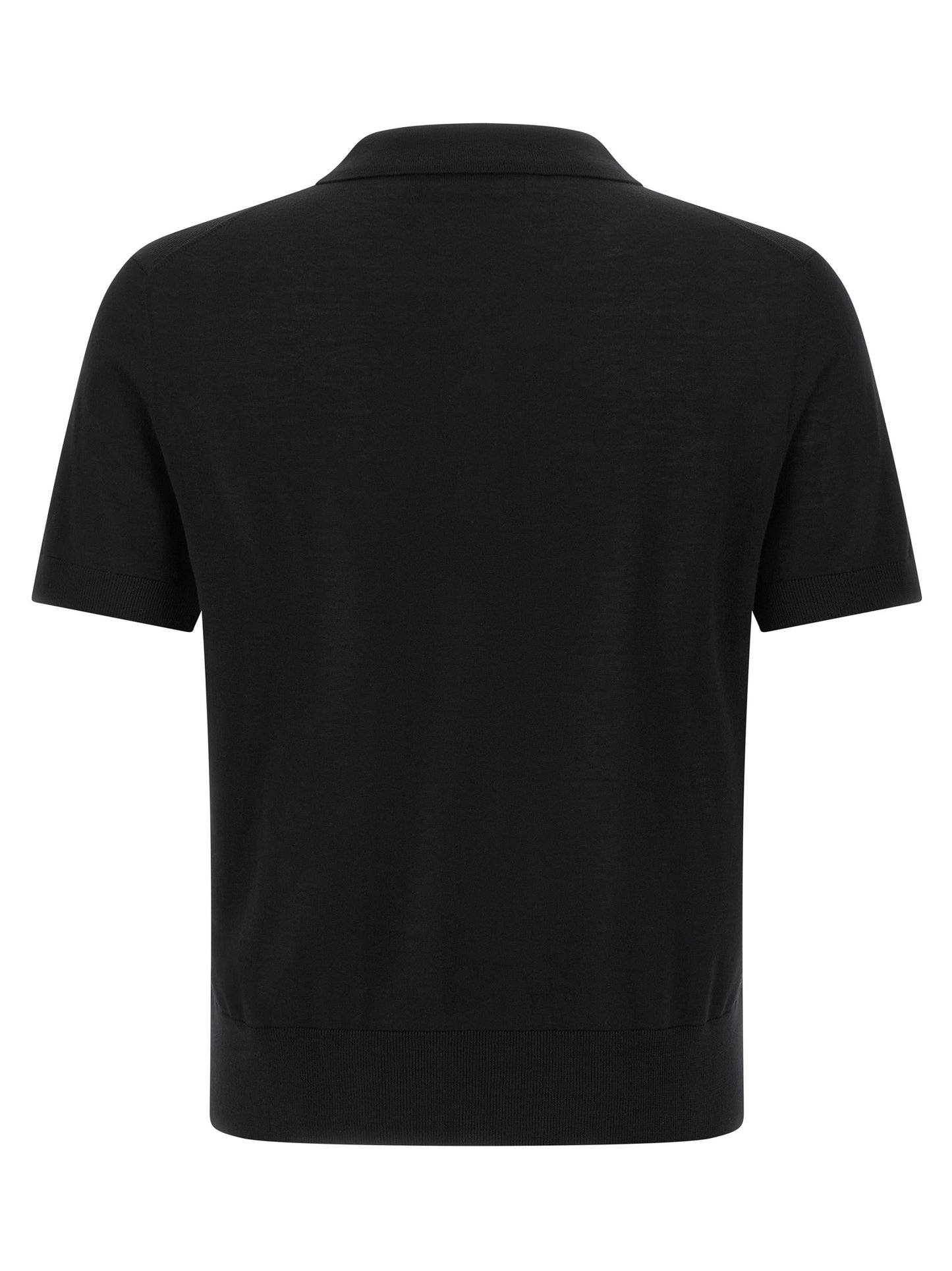 Dsquared² Black Wool Polo Shirt