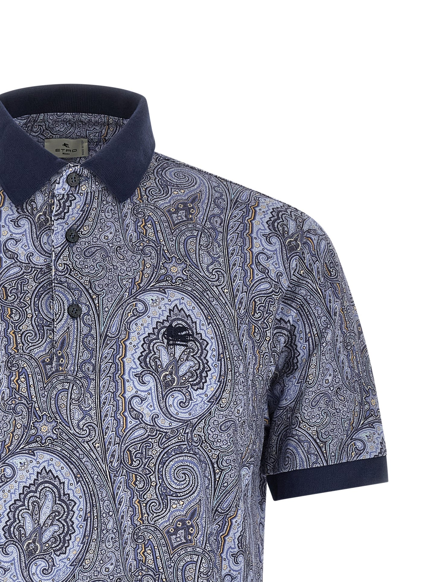 Etro Blue Cotton Polo Shirt