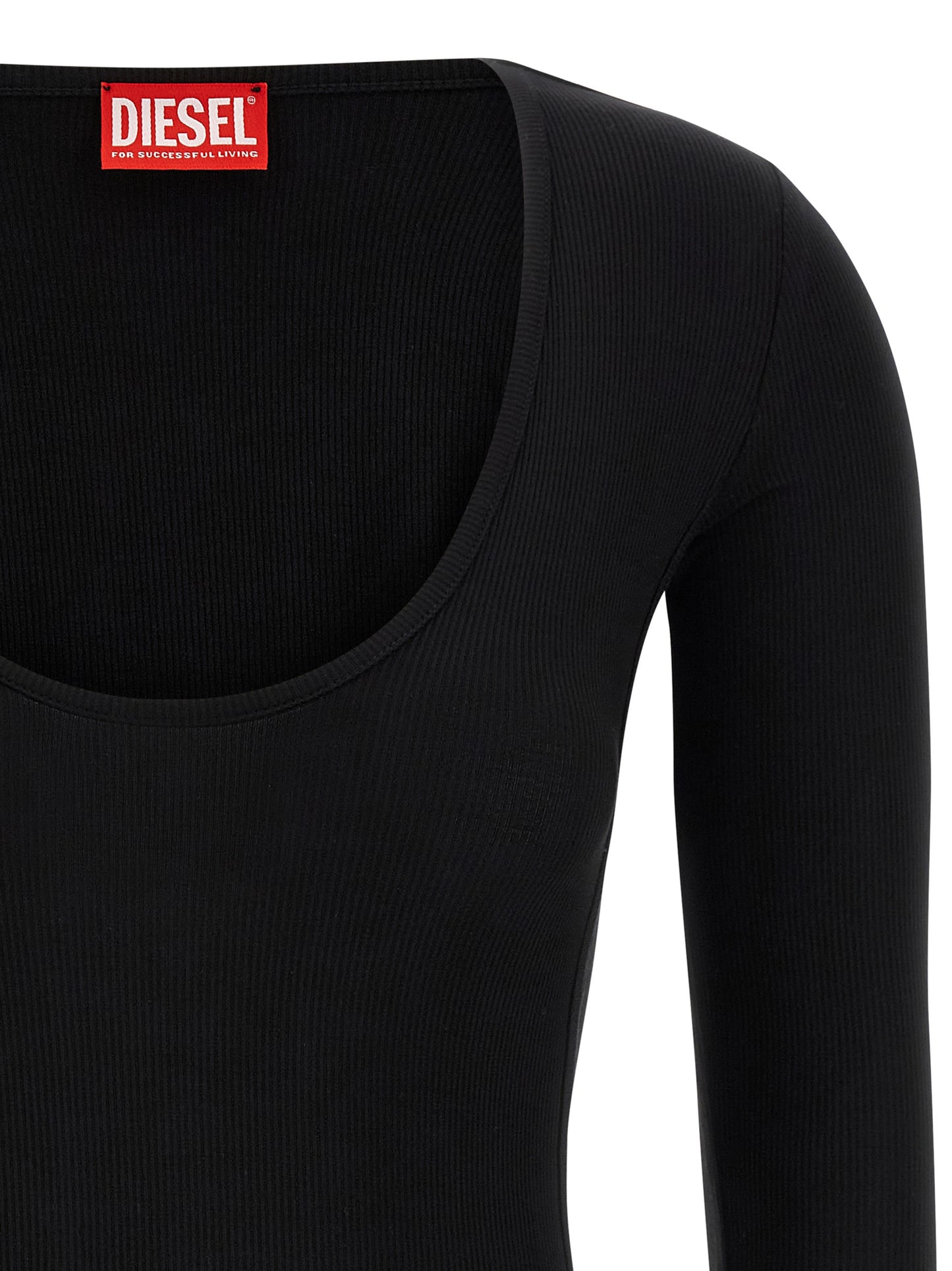 Diesel Black Viscose Bodysuit