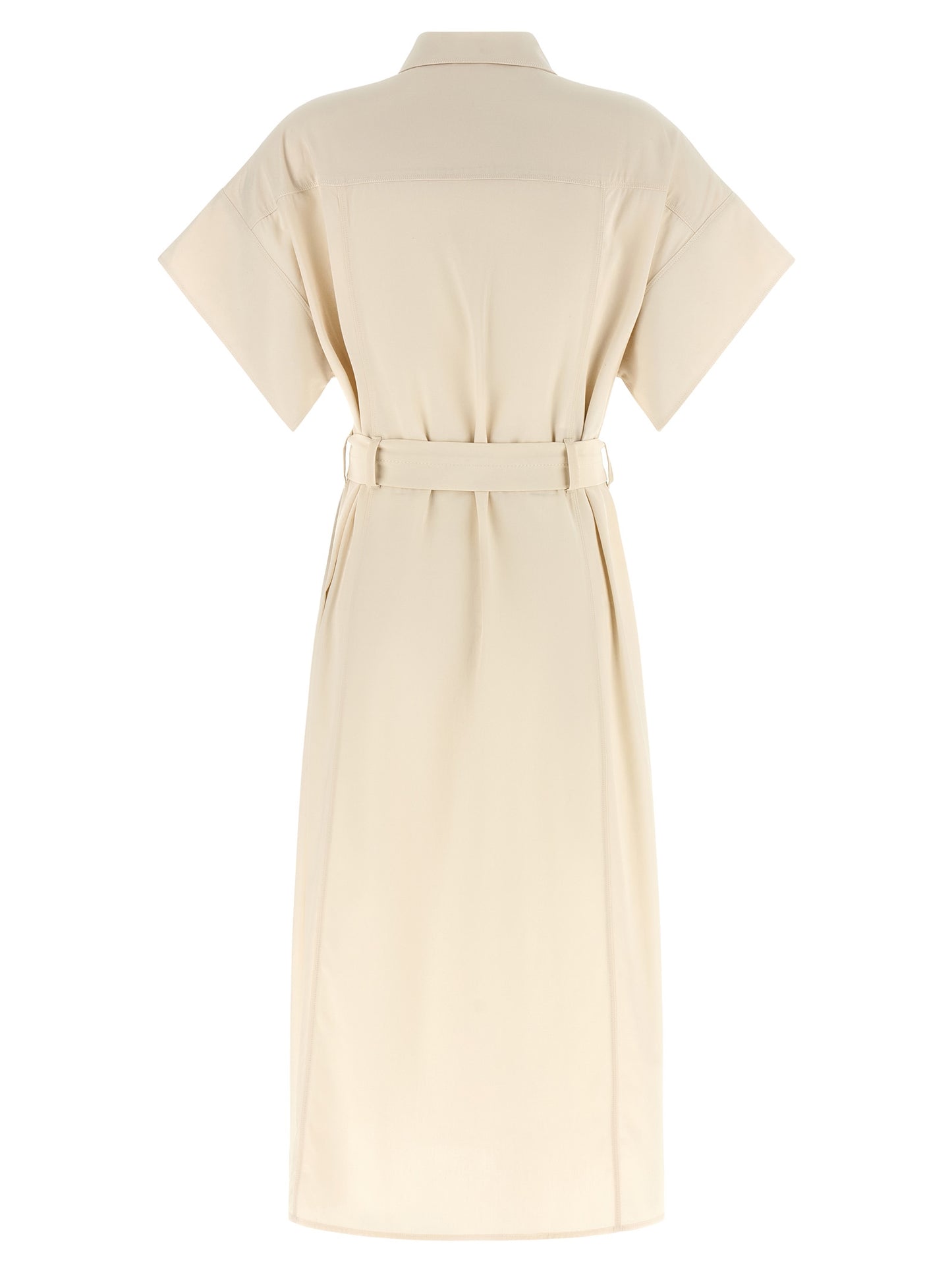 PINKO Beige Cotton Midi Dress