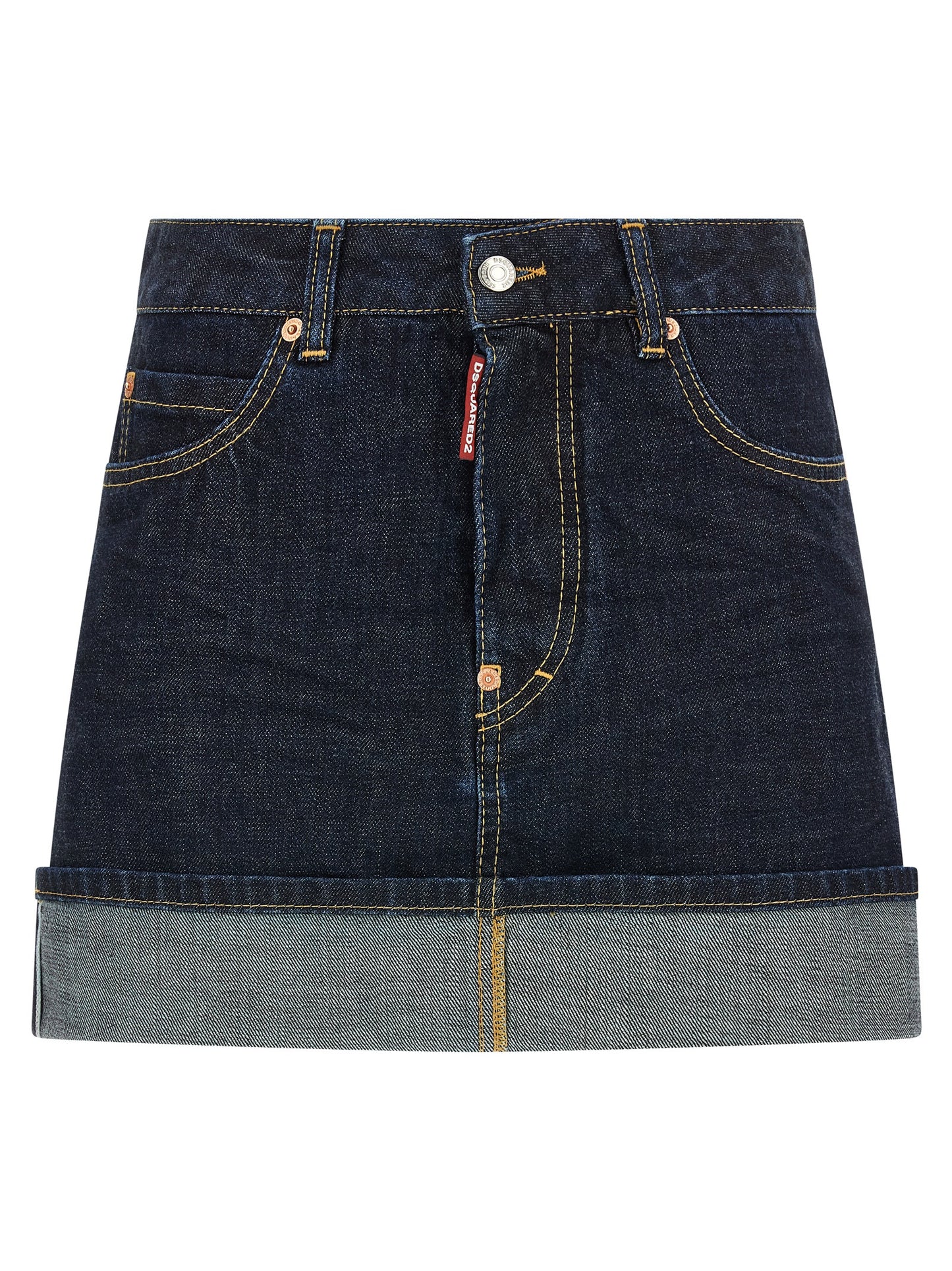 Dsquared² Blue Cotton Long Skirt