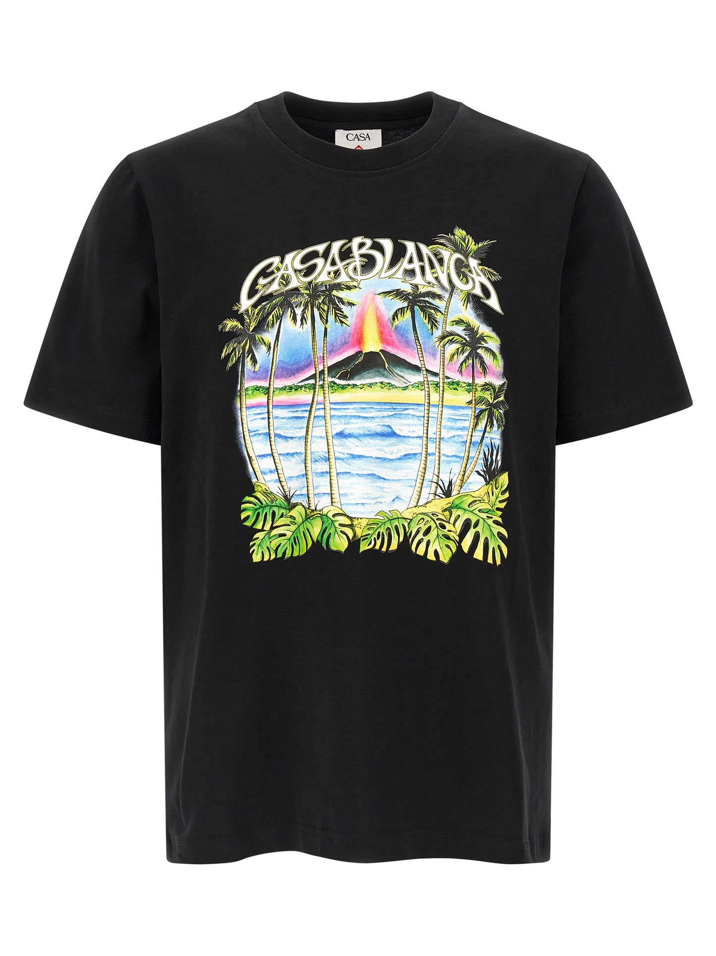 Casablanca Black Organic Cotton T-Shirt