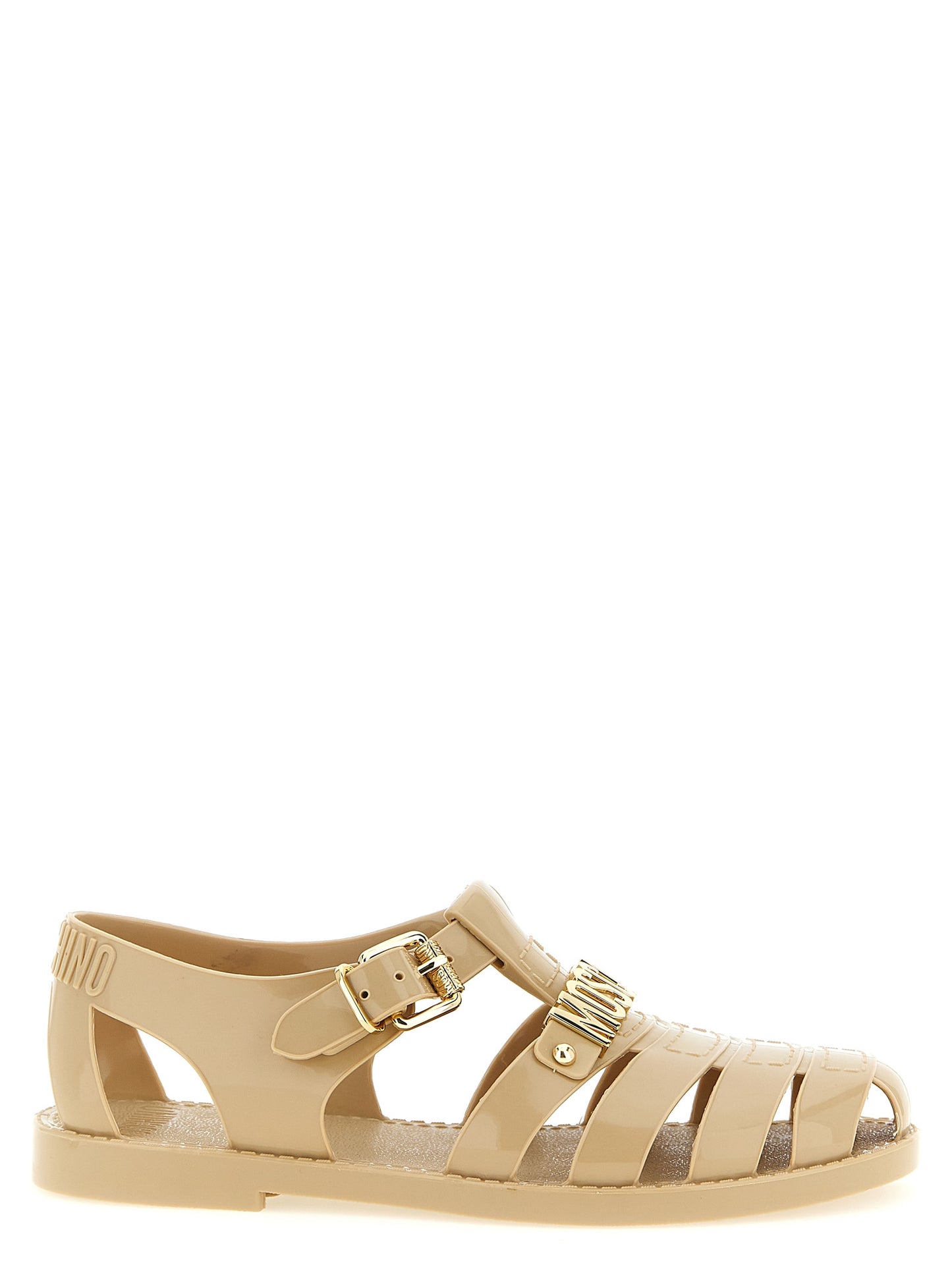 Moschino Beige Pvc Flat Sandals