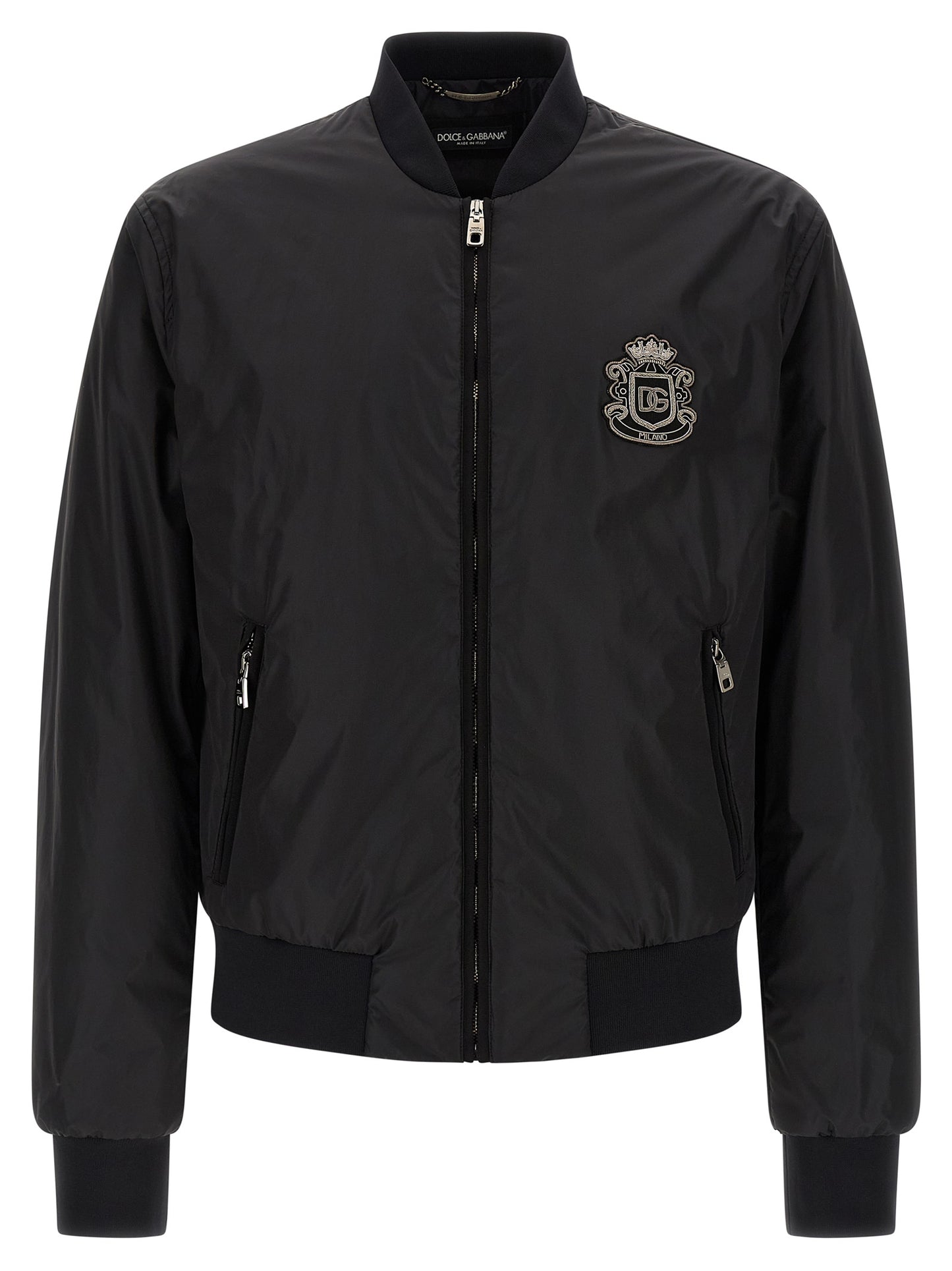 Dolce & Gabbana Black Polyamide Bomber