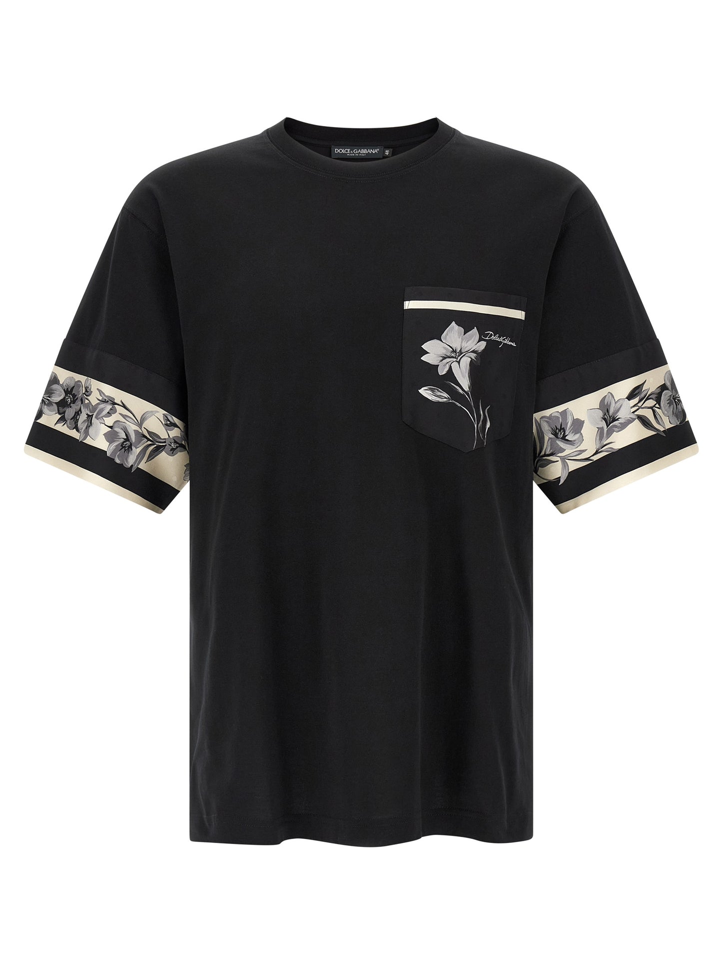 Dolce & Gabbana Black Cotton Long Sleeve T-Shirt