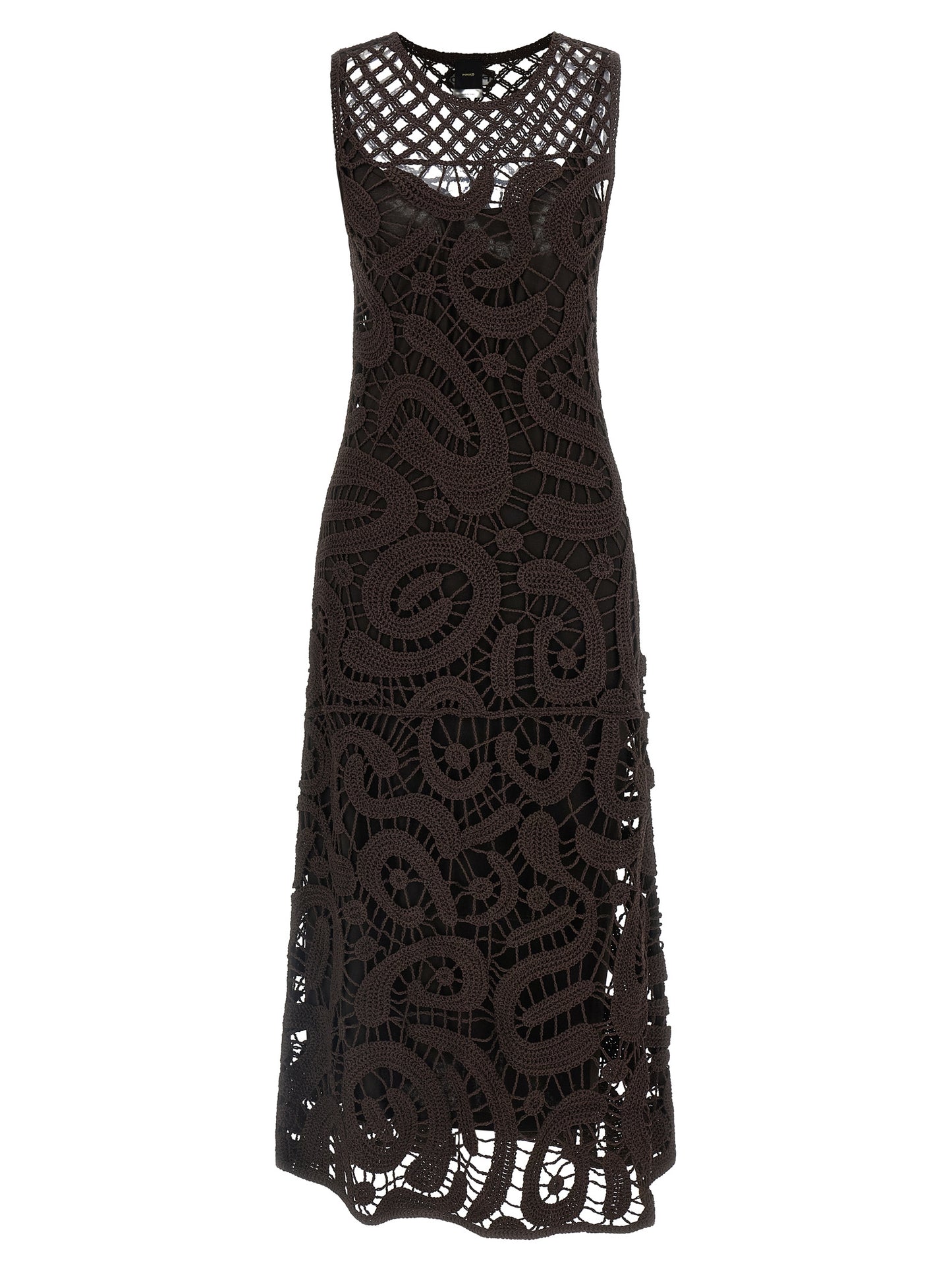 PINKO Brown Viscose Long Dress