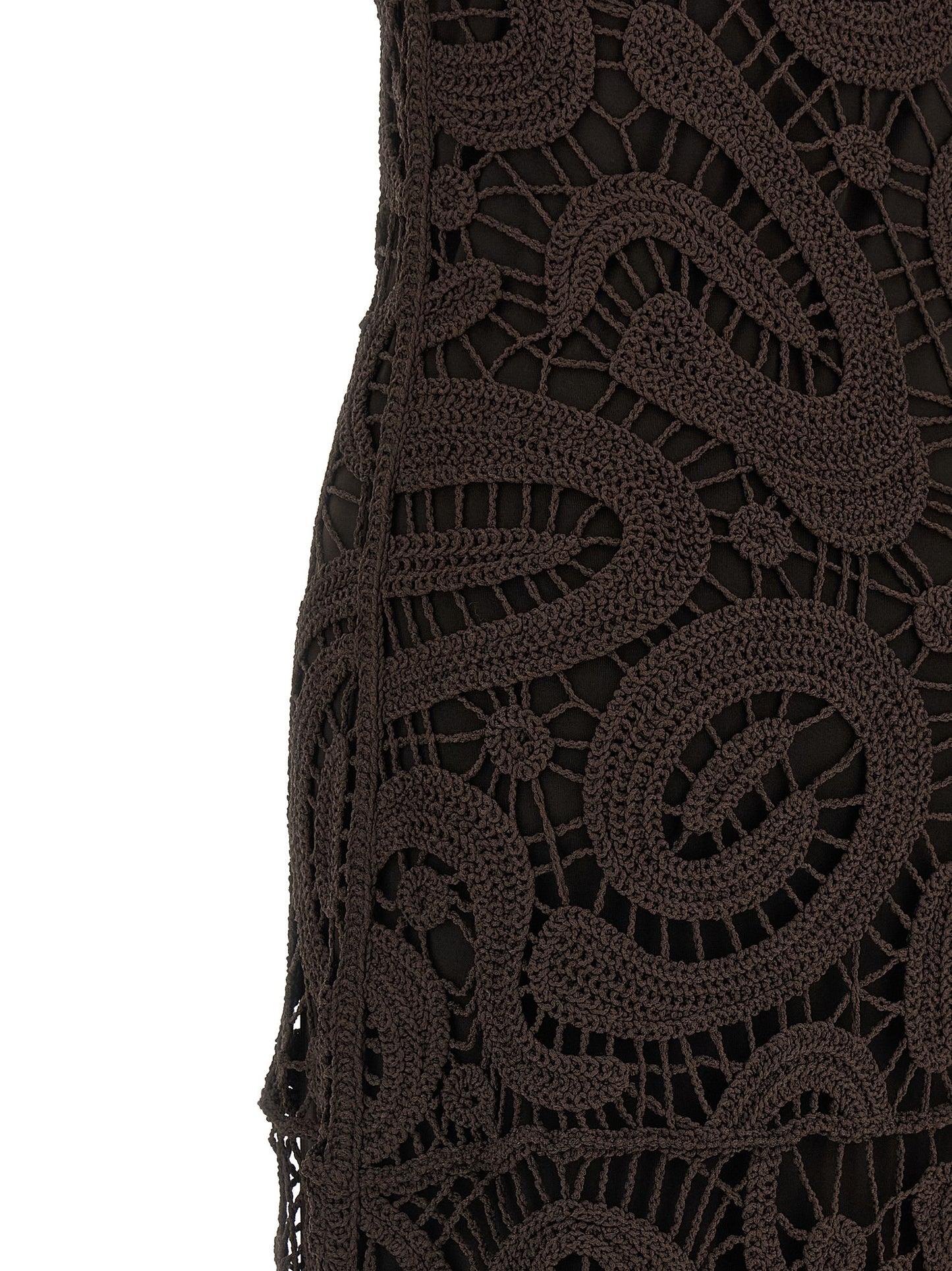 PINKO Brown Viscose Long Dress