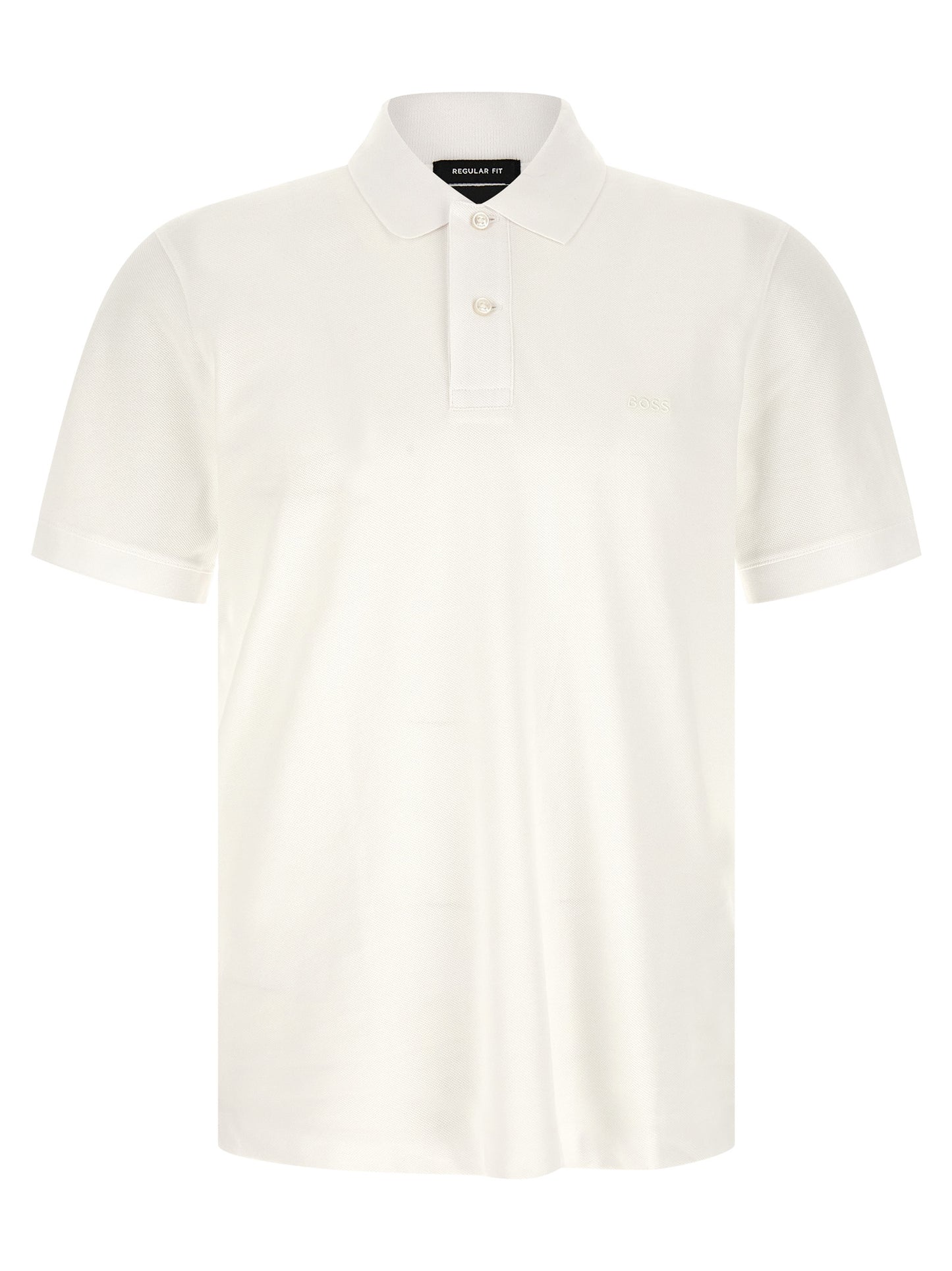 Hugo Boss White Cotton Polo Shirt