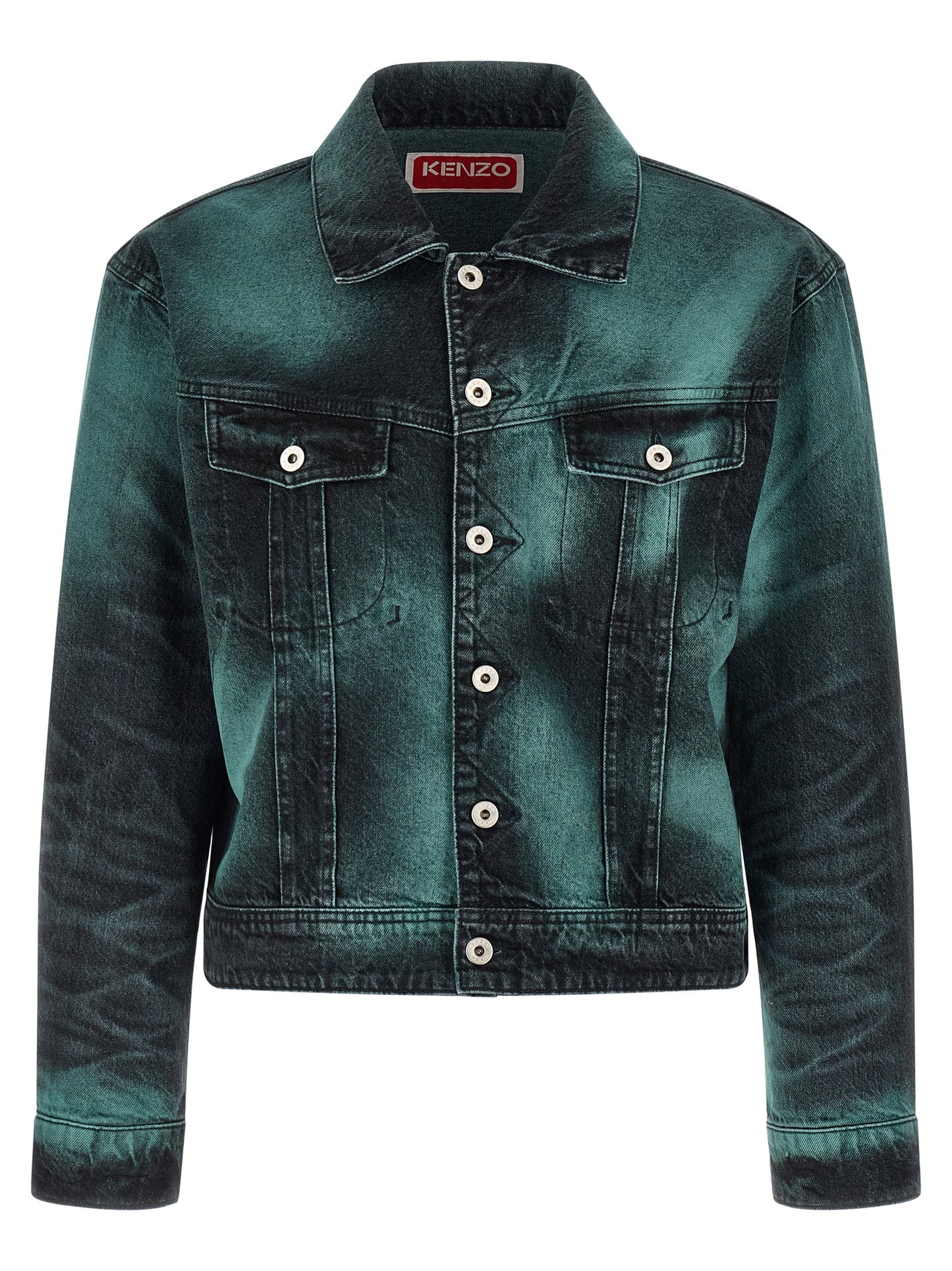 Kenzo Gray Cotton Denim Jacket