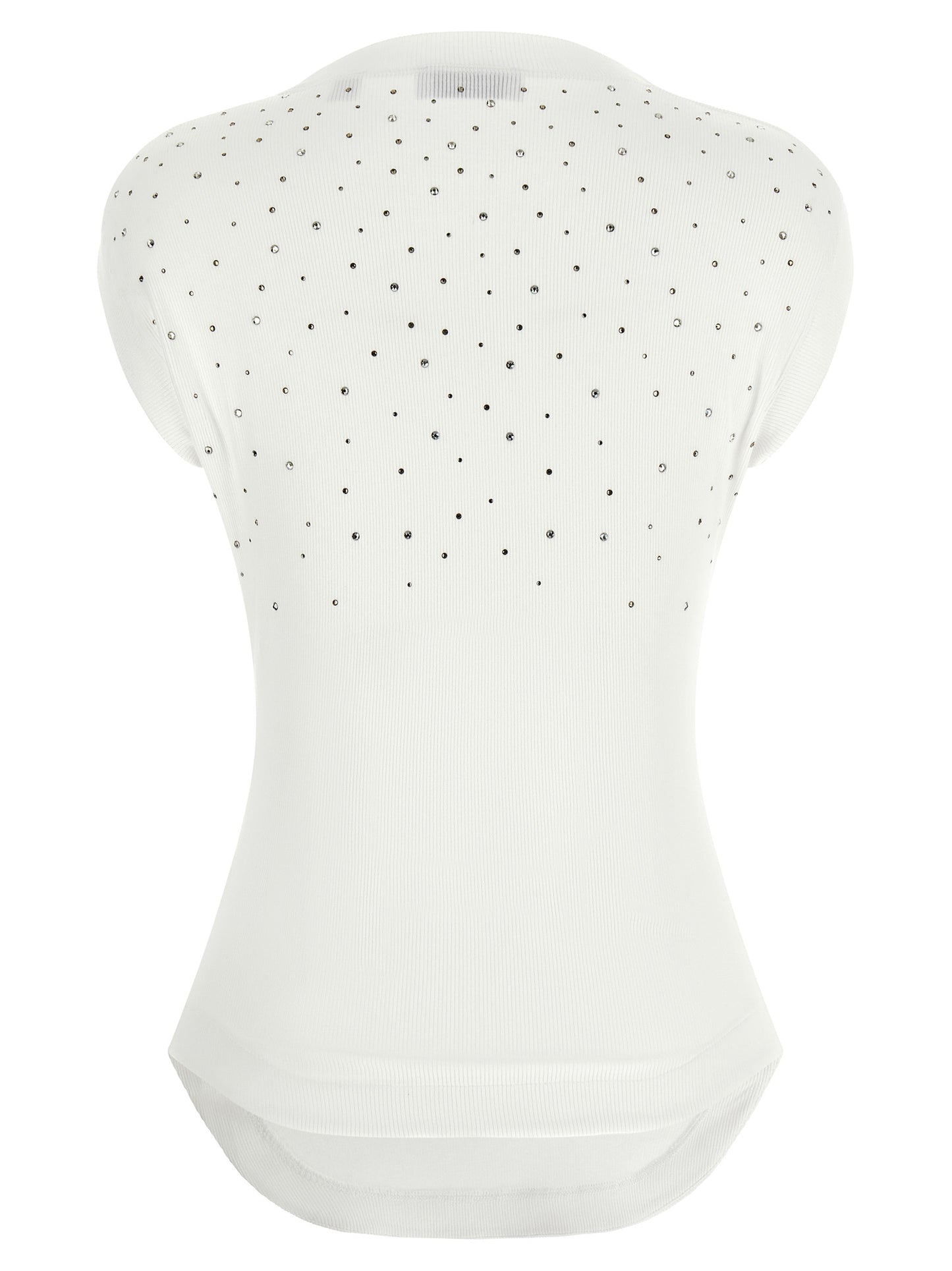 Off-White White Viscose Sleeveles T-Shirt