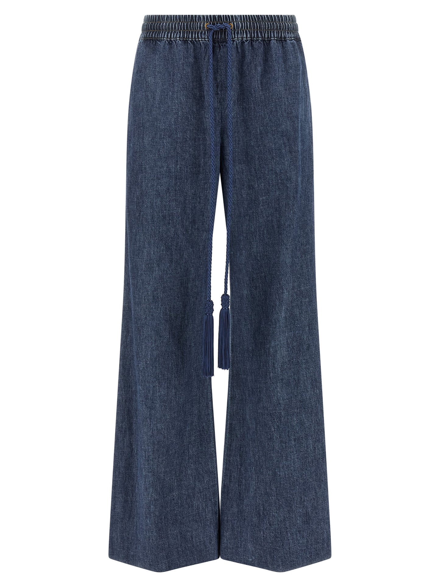 Valentino Garavani Blue Cotton Flared Jeans