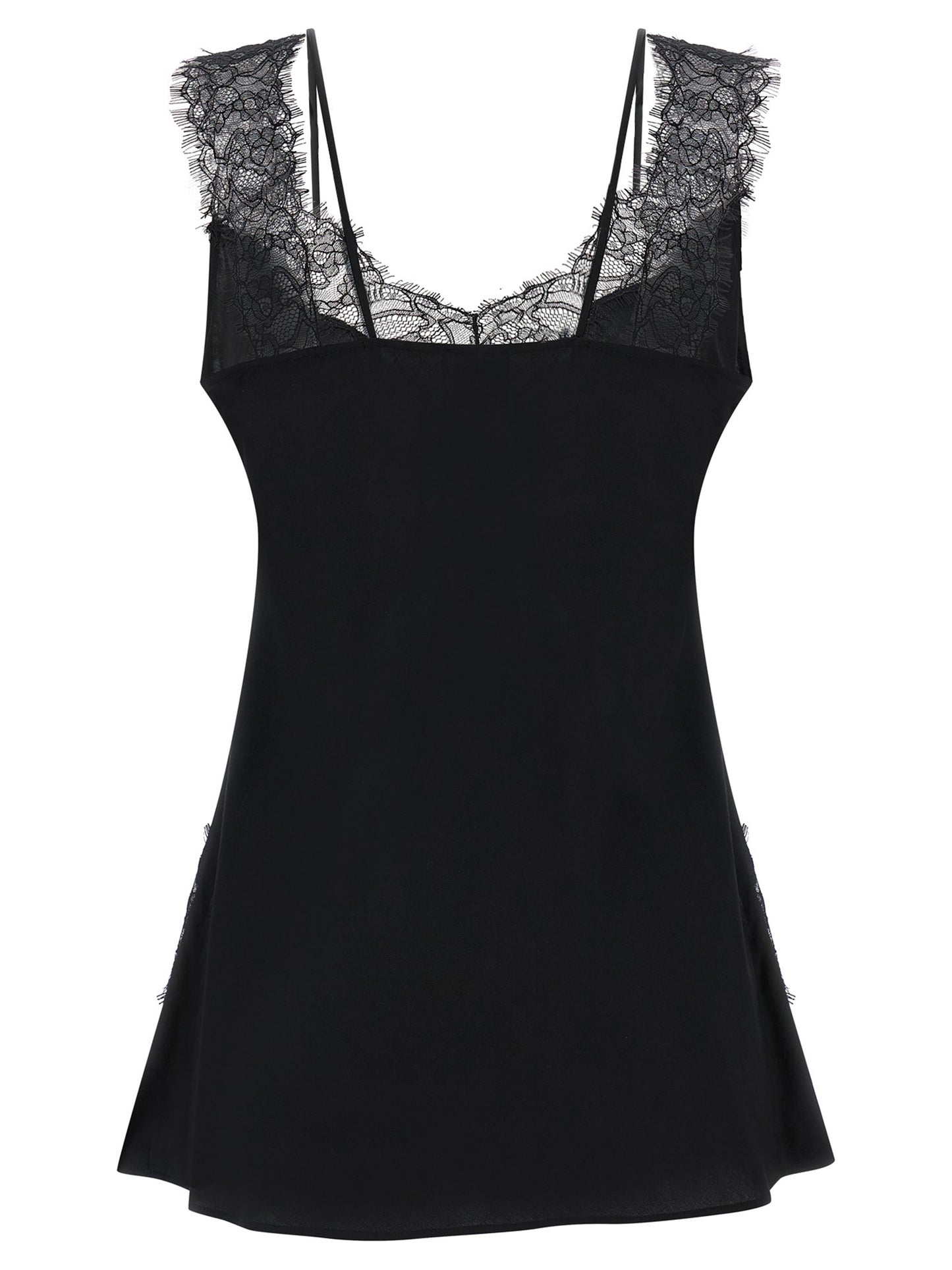 PINKO Black Viscose Sleeveles T-Shirt