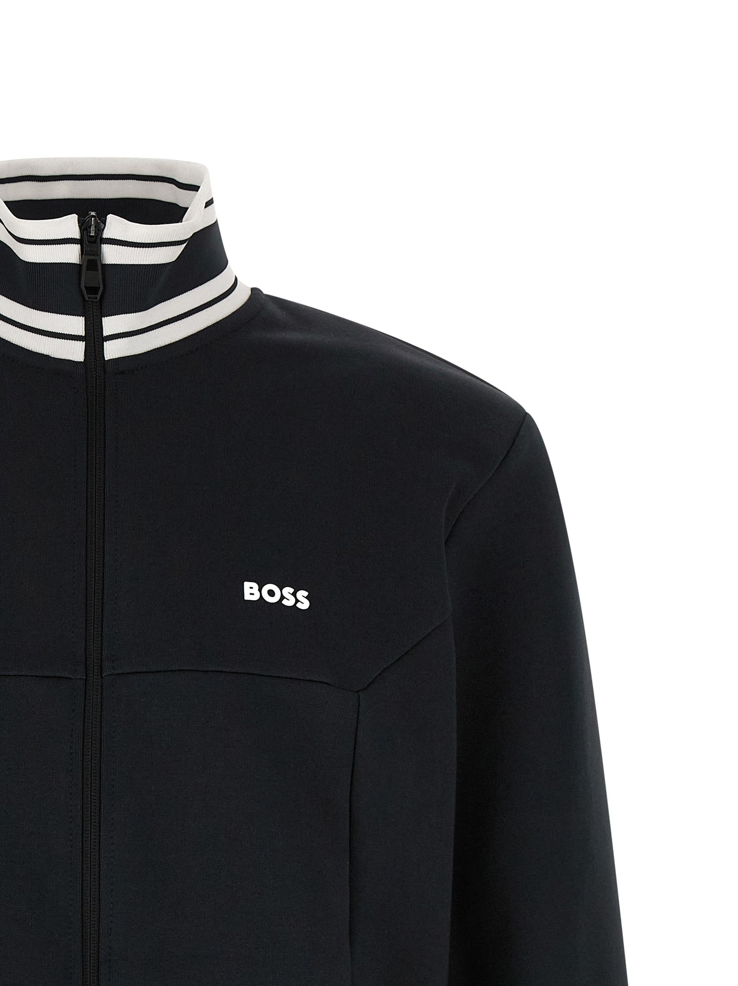Hugo Boss Blue Cotton Sweatshirt