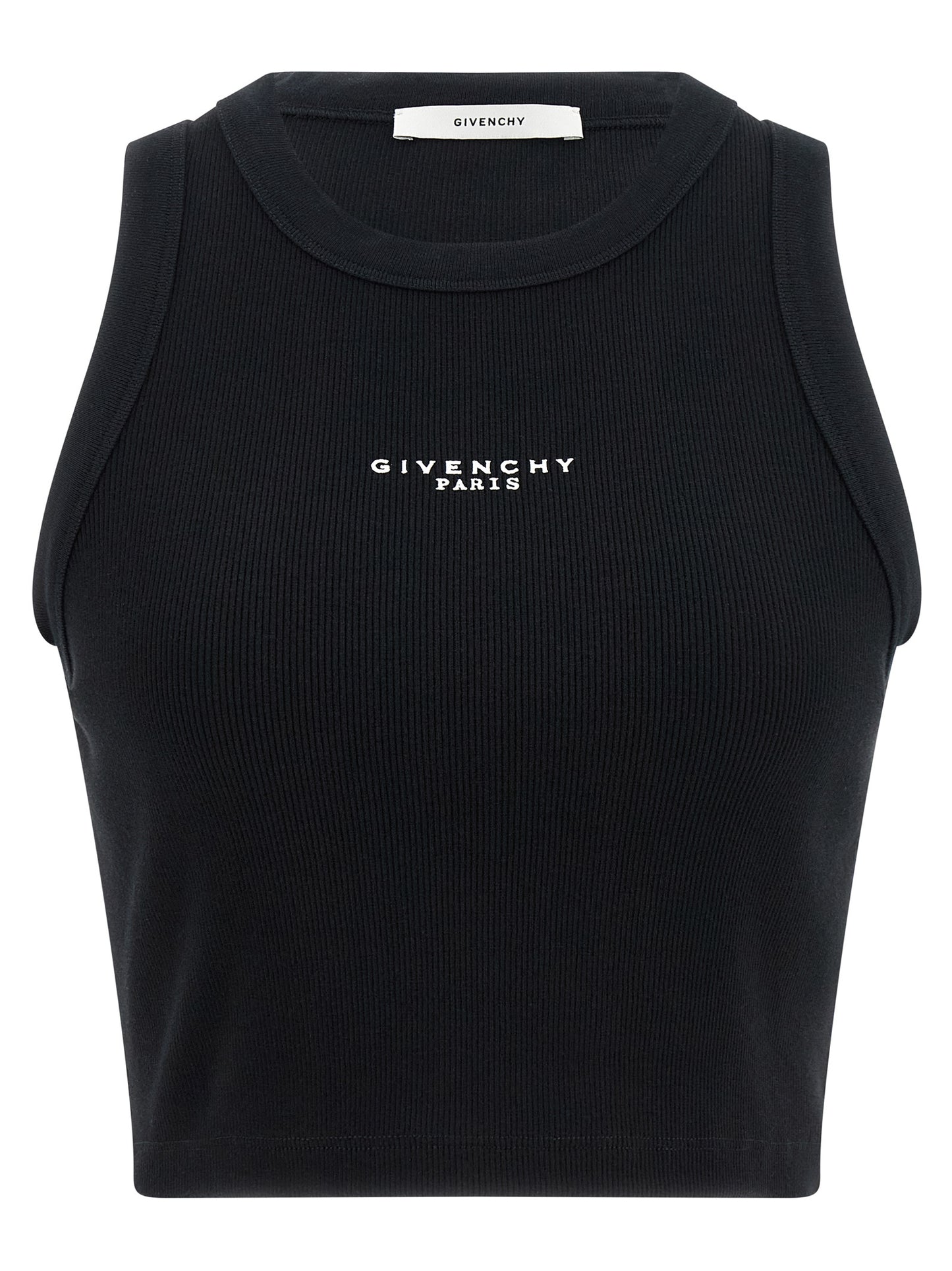 Givenchy Black Cotton Sleeveles T-Shirt