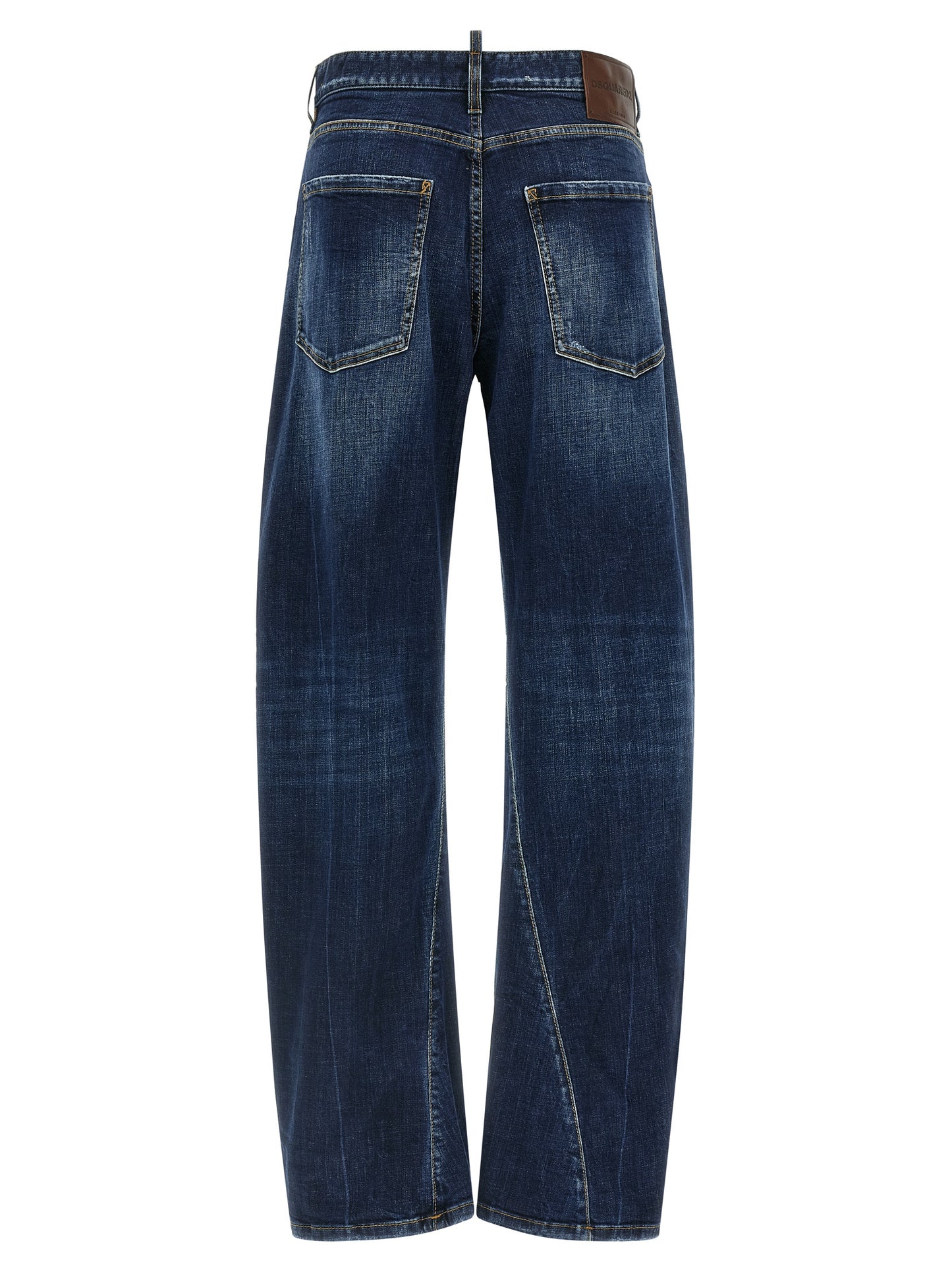 Dsquared² Blue Cotton Relaxed Fit Jeans