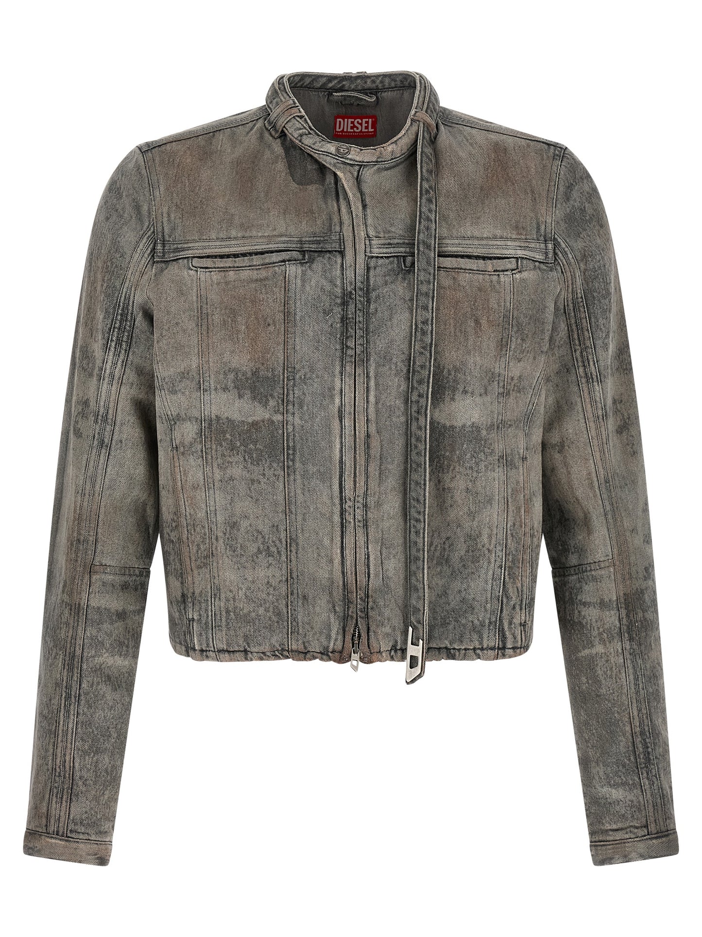 Diesel Gray Cotton Denim Jacket