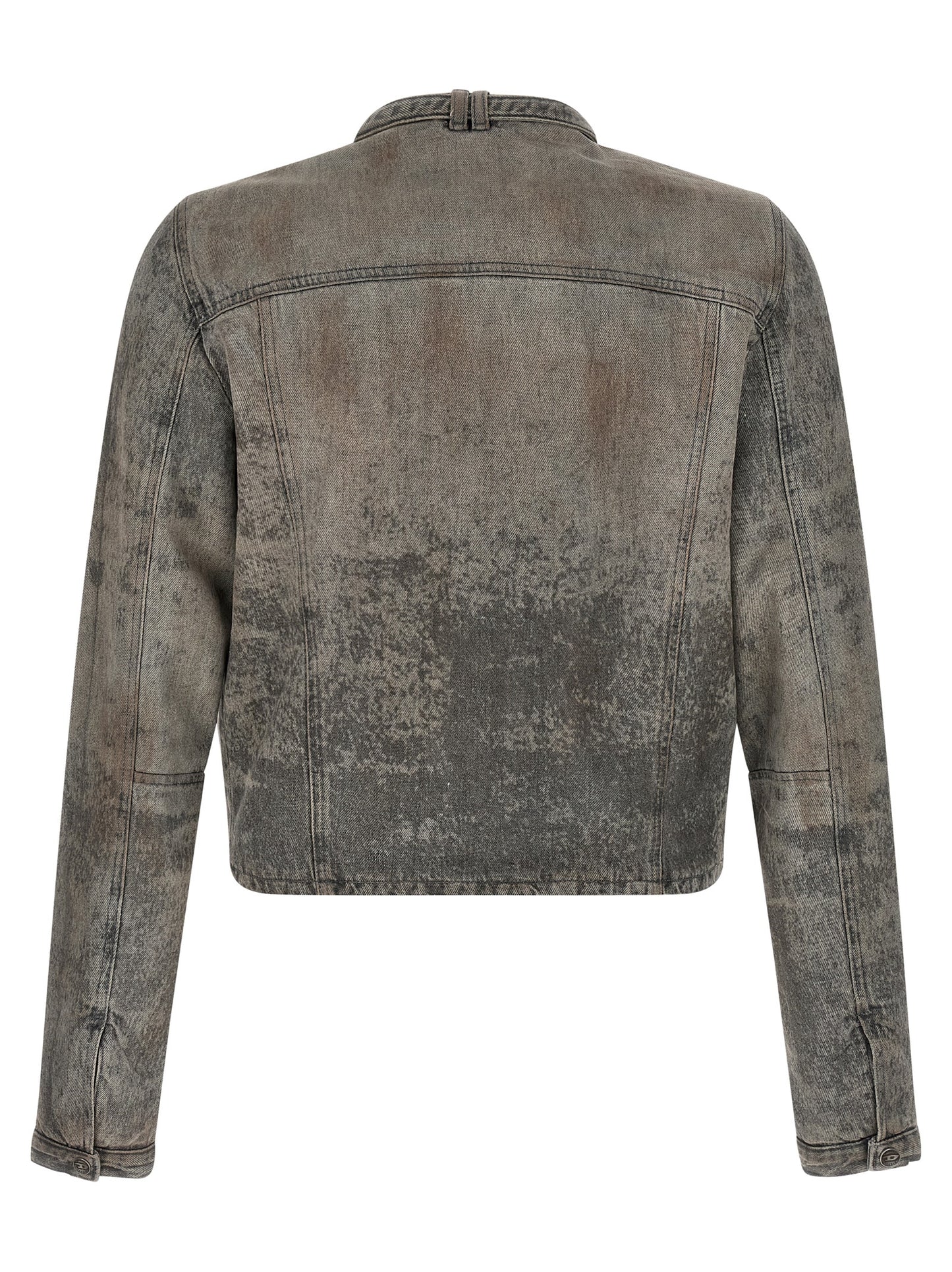 Diesel Gray Cotton Denim Jacket
