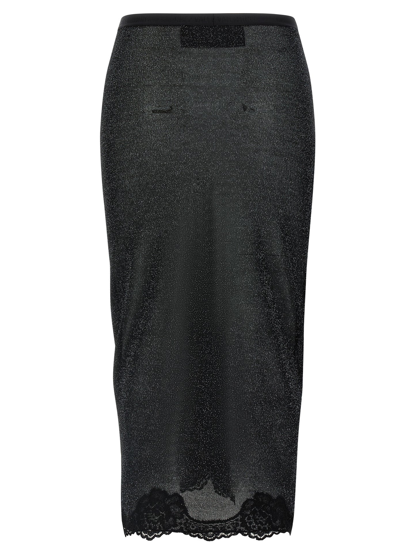 Valentino Garavani Black Viscose Midi Skirt