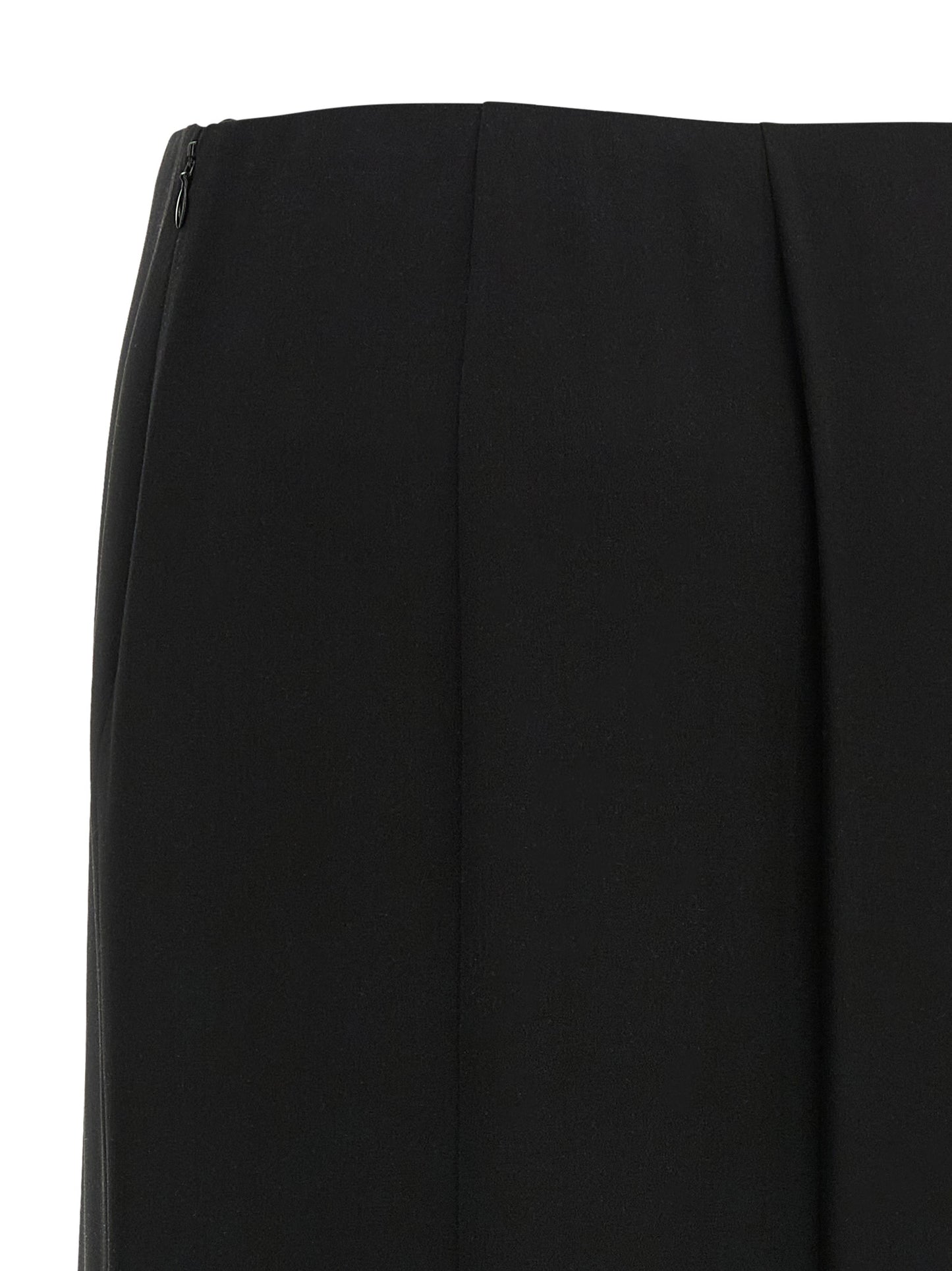 Valentino Garavani Black Silk Midi Skirt
