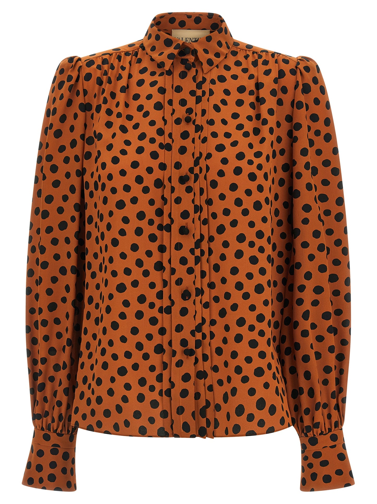 Valentino Garavani Orange Silk Blouse