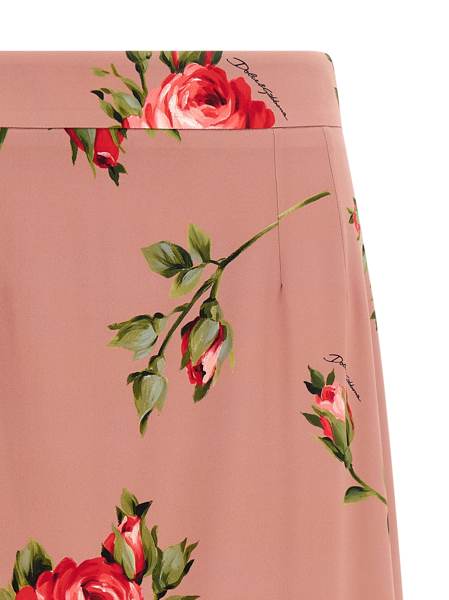 Dolce & Gabbana Multicolor Silk Midi Skirt