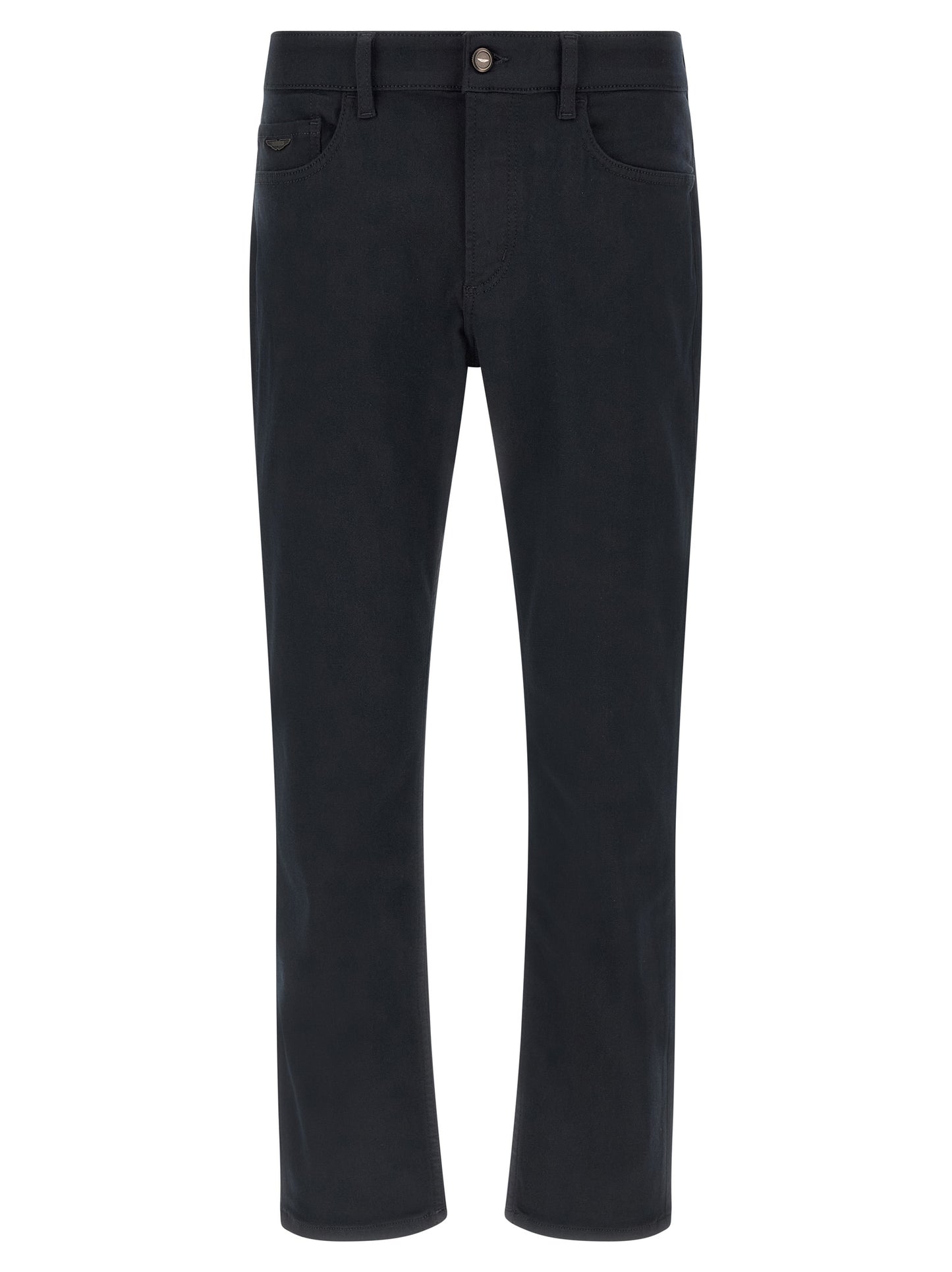 Hugo Boss Blue Polyester Straight-Leg Jeans