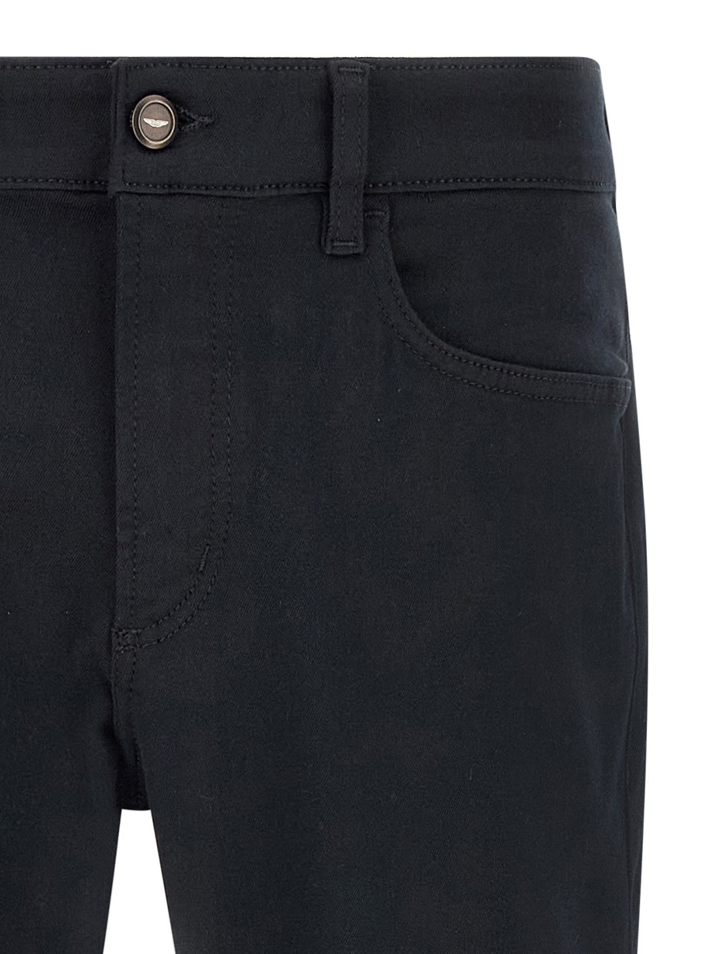 Hugo Boss Blue Polyester Straight-Leg Jeans