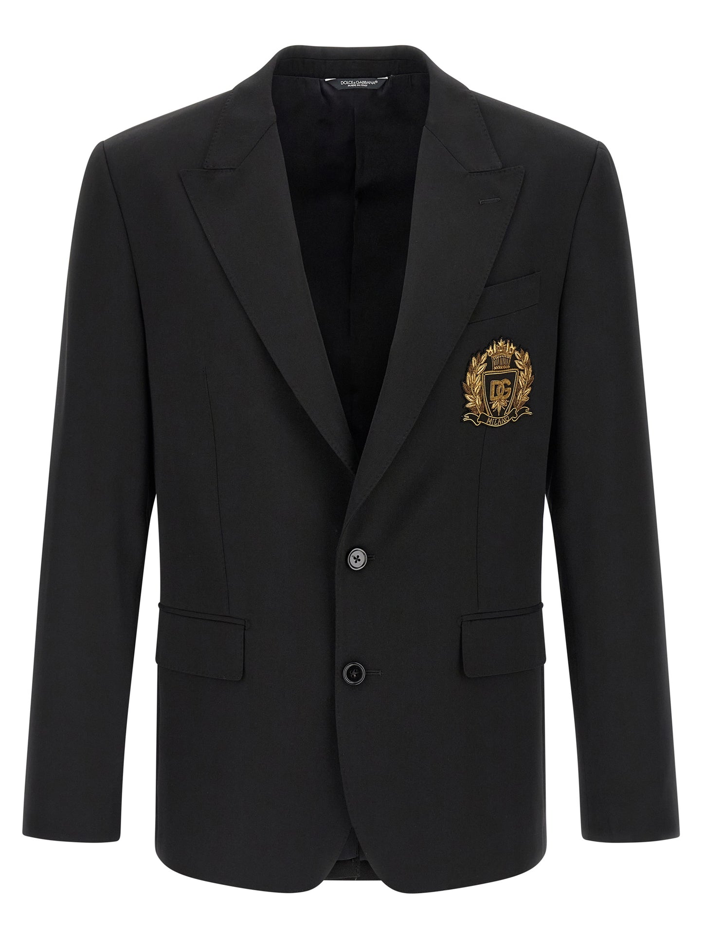 Dolce & Gabbana Black Virgin Wool Blazer
