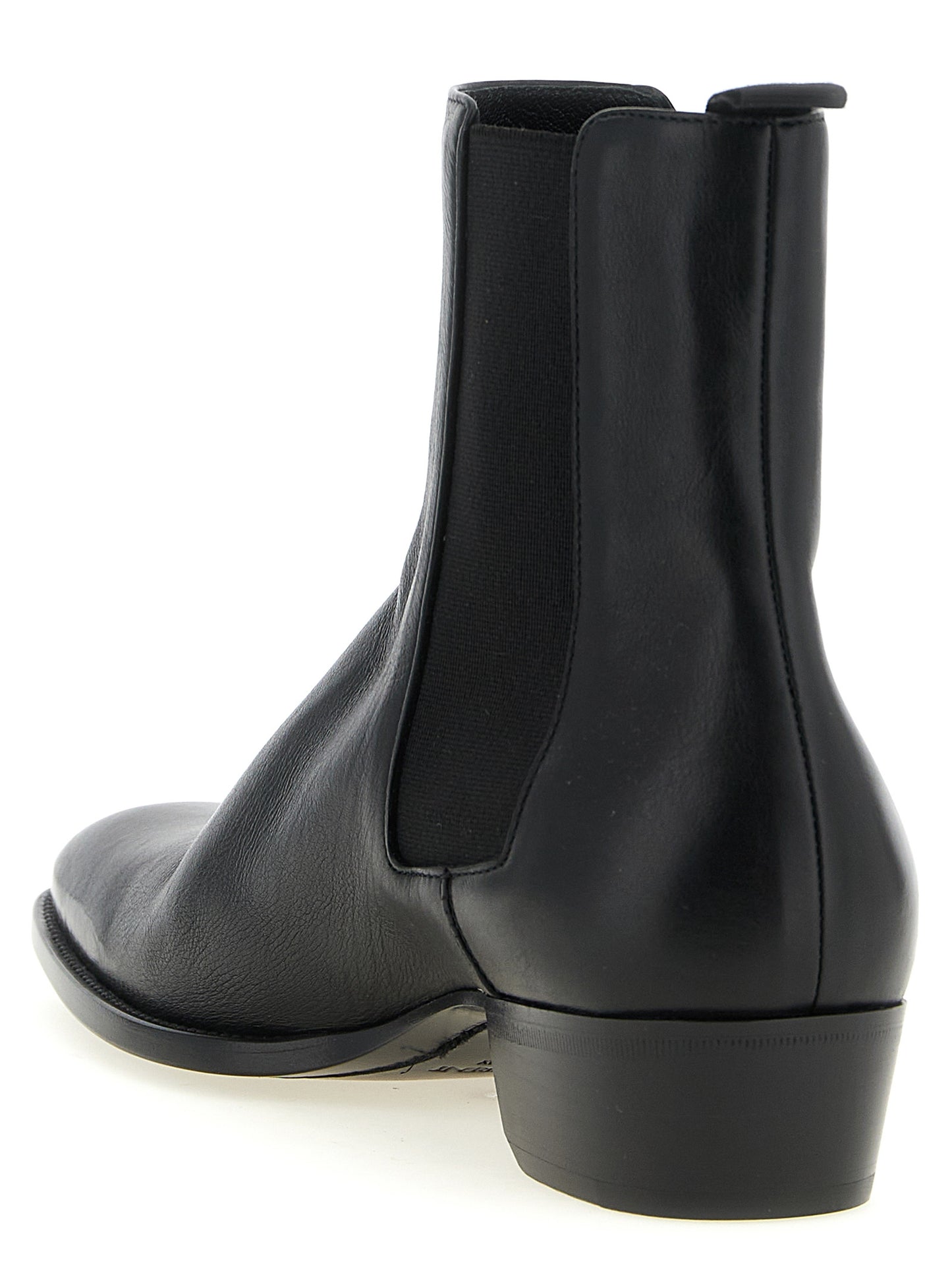 Saint Laurent Black Calfskin Chelsea Boots